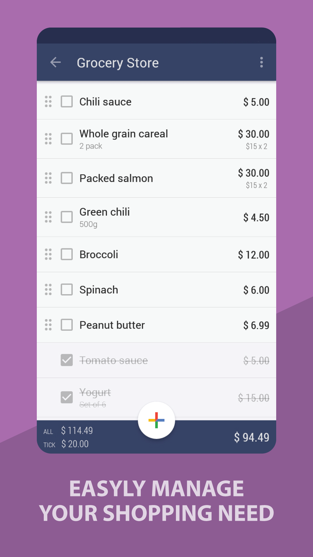 اسکرین شات 3 برنامه Grocery Shopping List -BudList