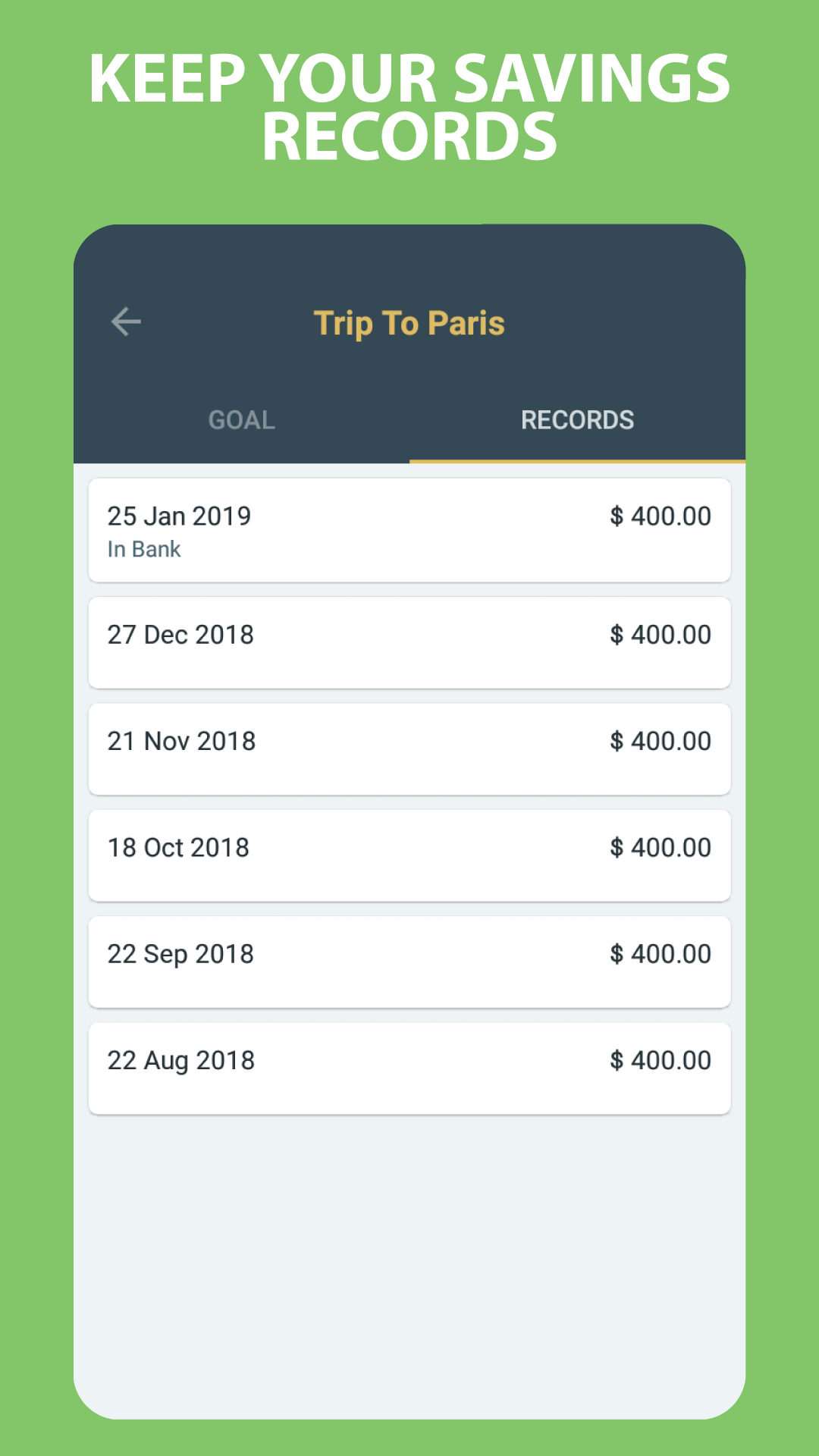 اسکرین شات 4 برنامه Savings Goal
