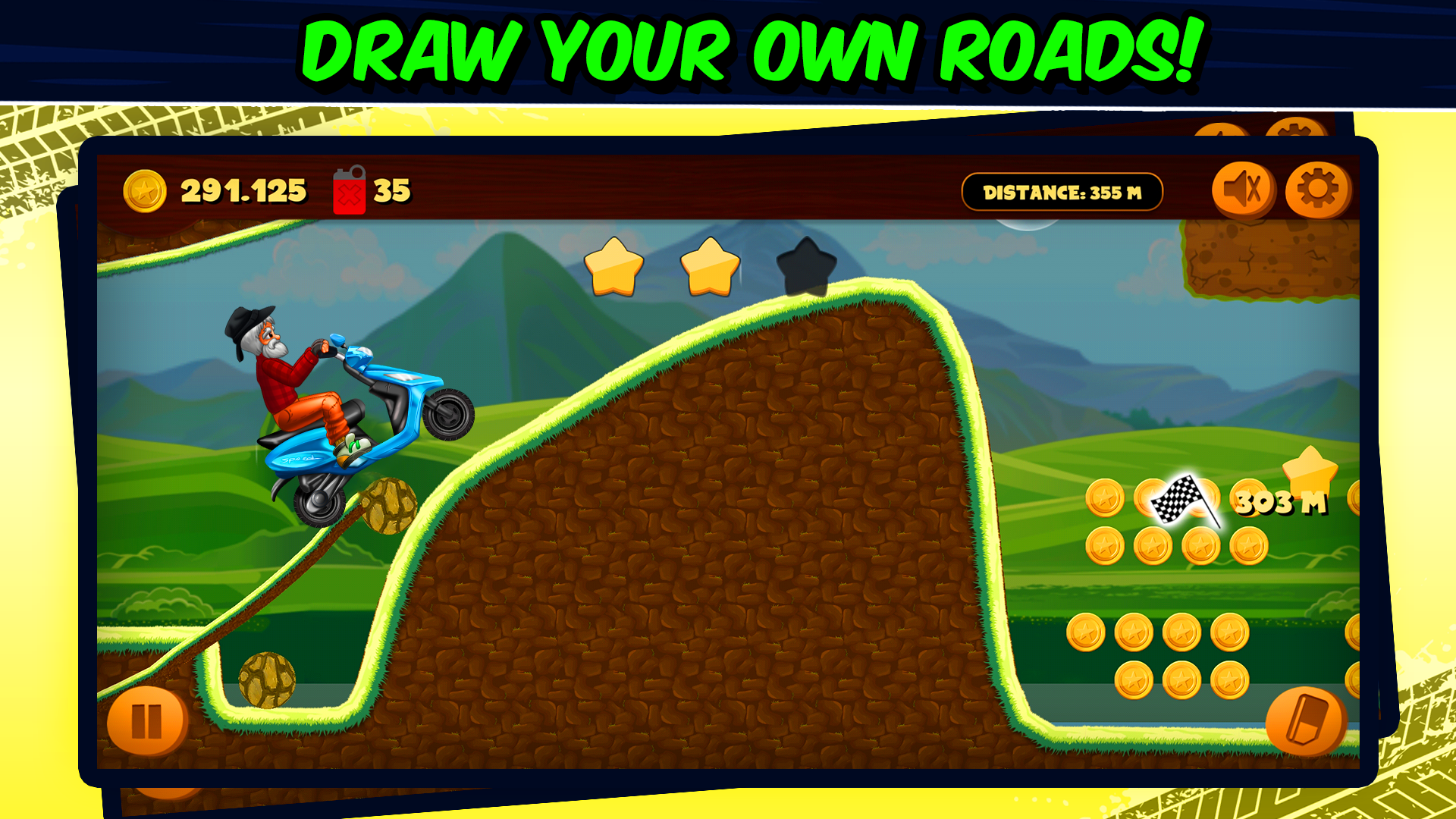 اسکرین شات 4 بازی Road Draw 2: Moto Race