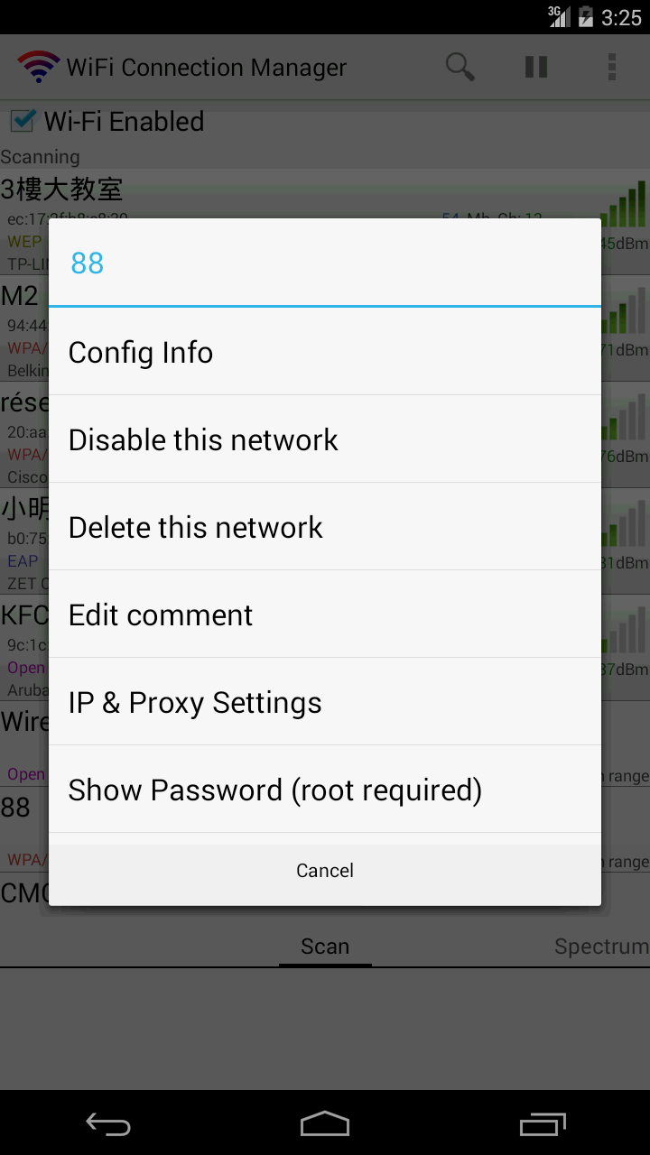 اسکرین شات 6 برنامه WiFi Connection Manager