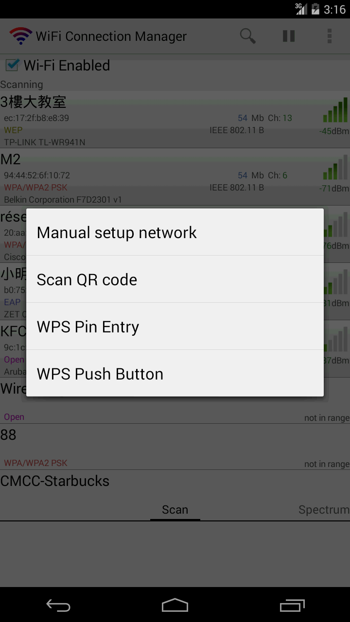 اسکرین شات 4 برنامه WiFi Connection Manager