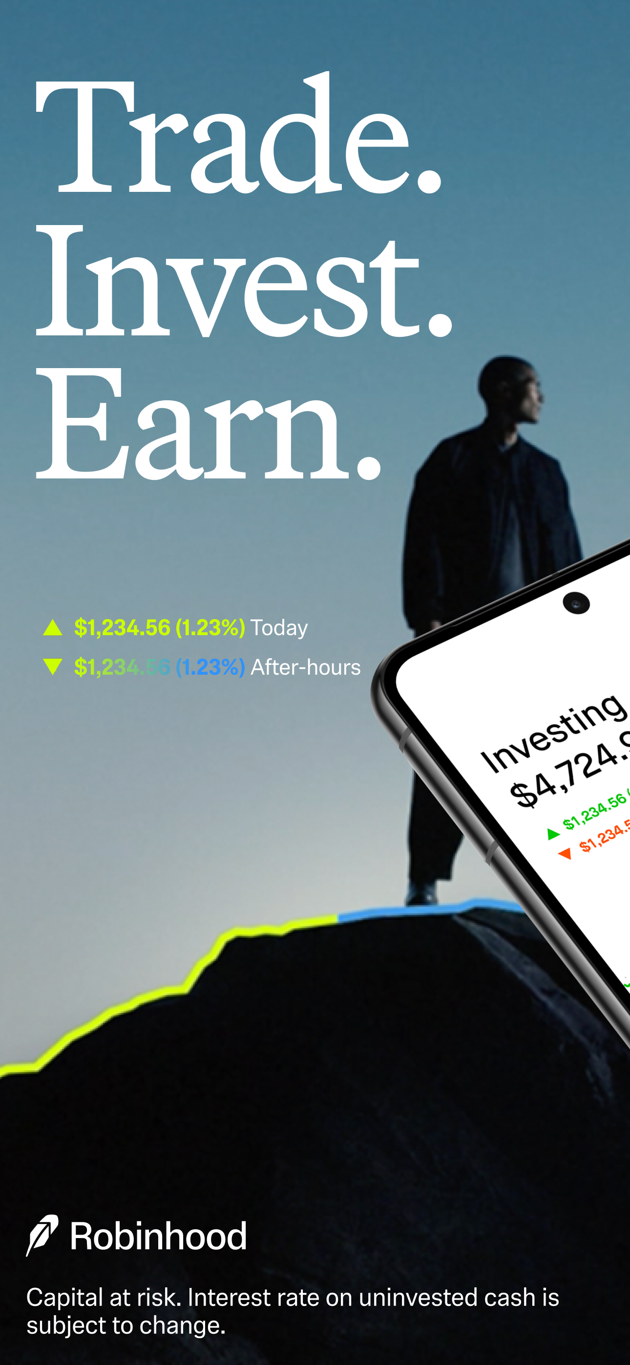 اسکرین شات 1 برنامه Robinhood Trading & Investing