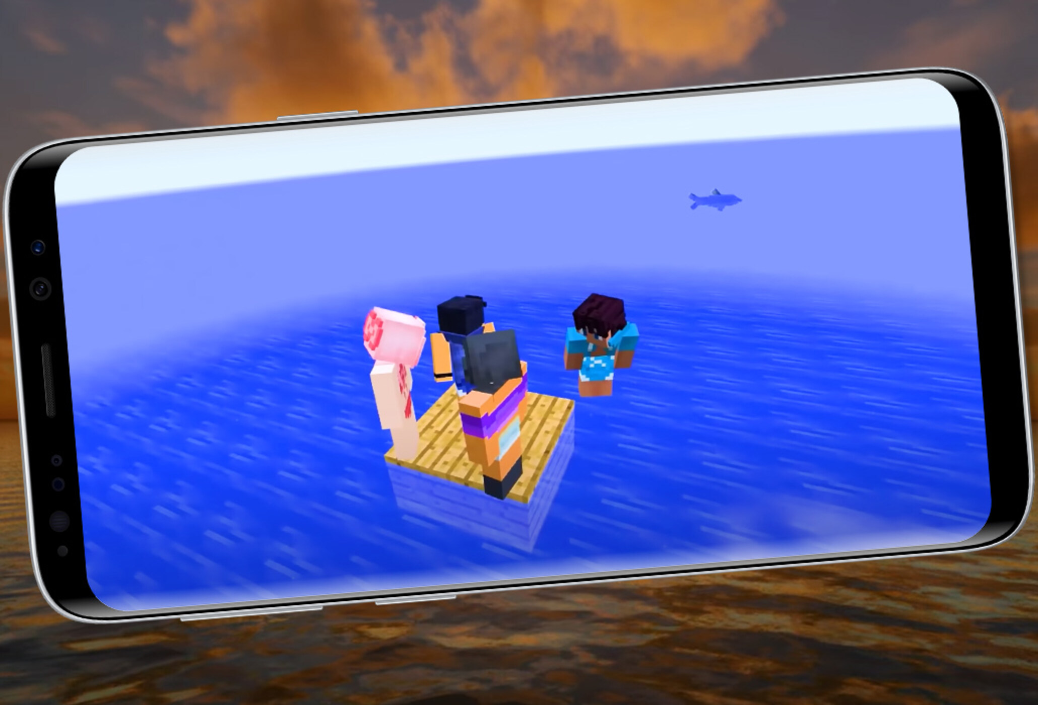 اسکرین شات 1 برنامه One Block Raft Survival Mod