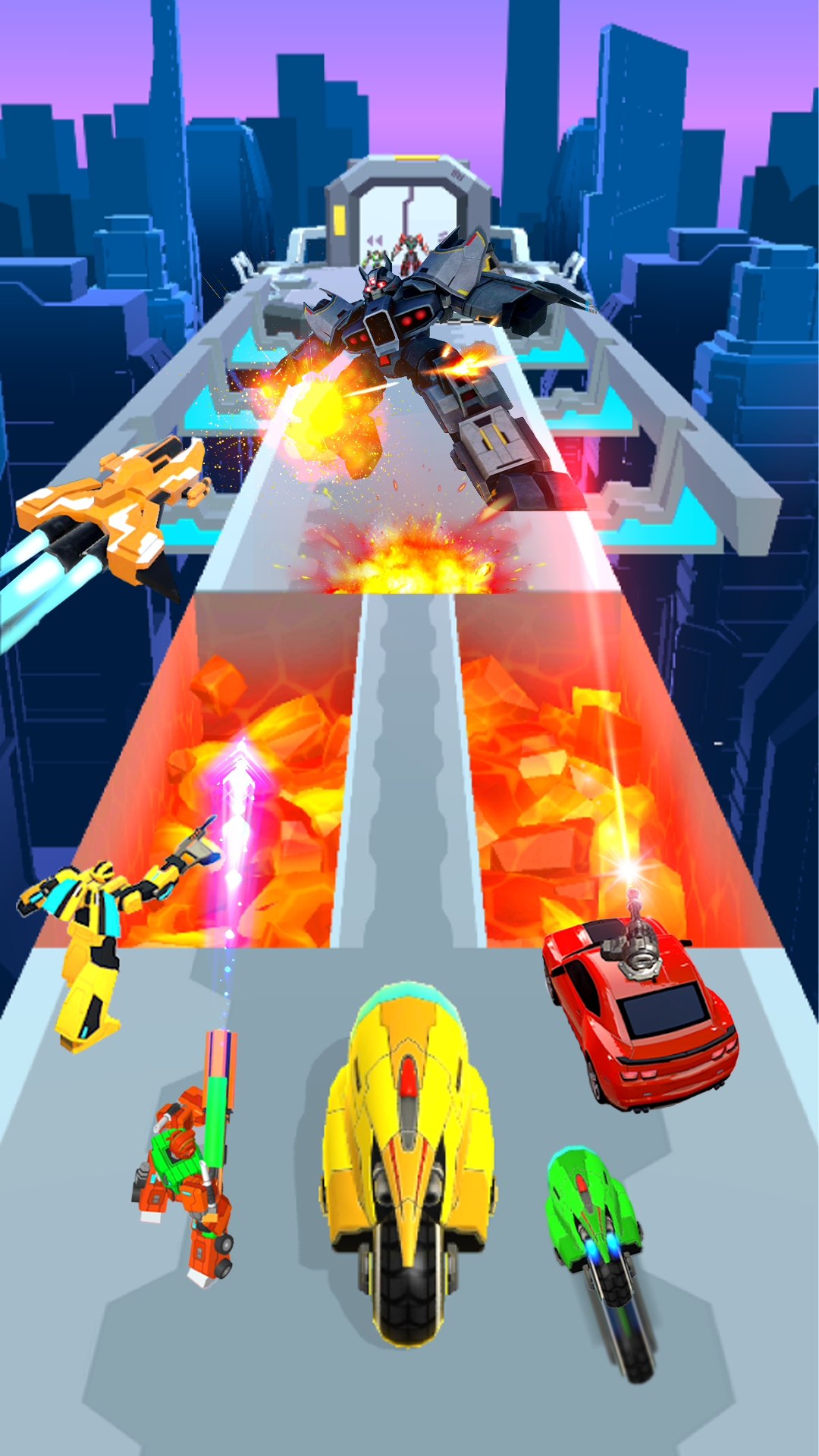 اسکرین شات 6 بازی Robot Run Transforming Race
