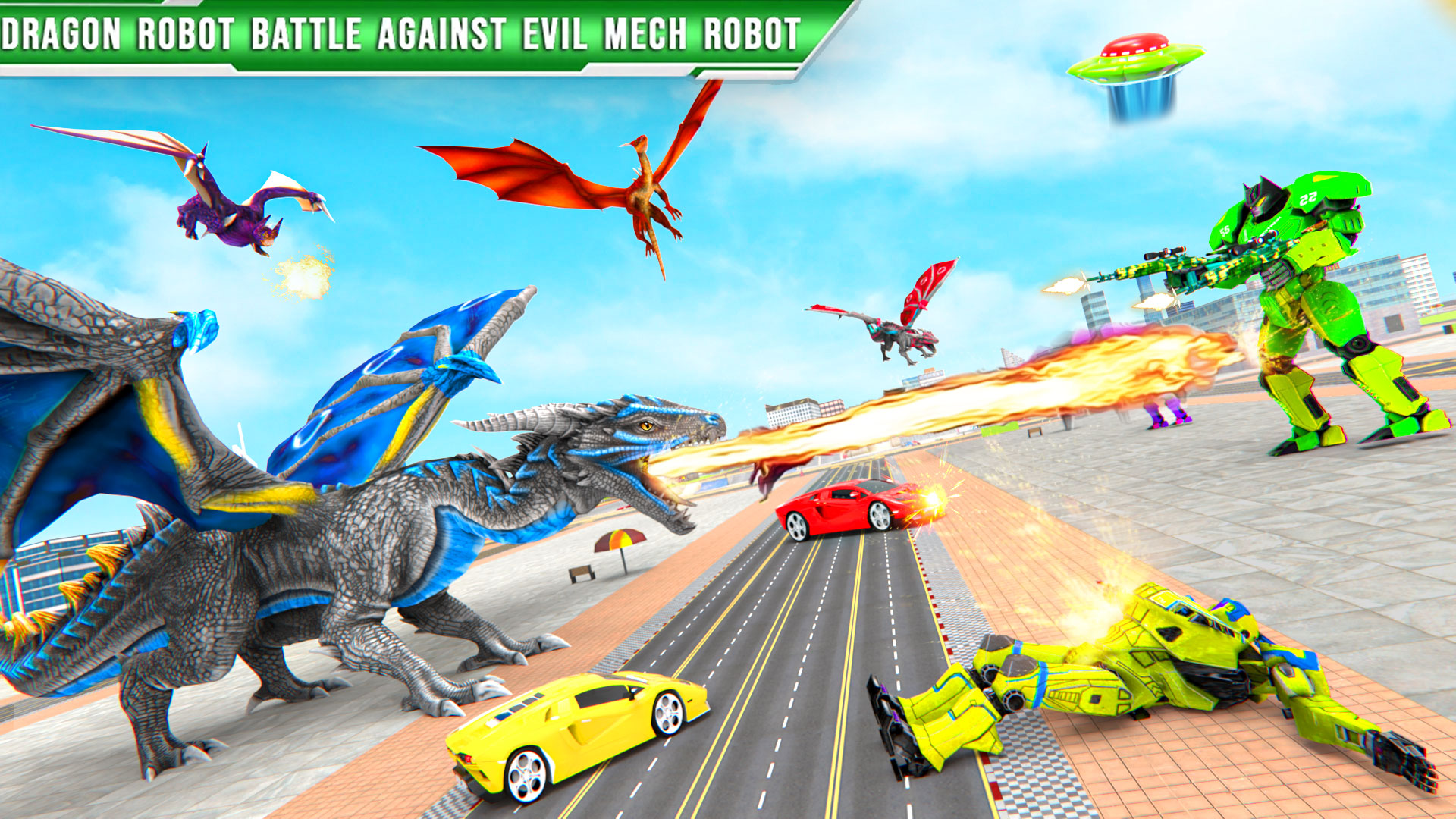 اسکرین شات 1 بازی Dragon Robot - Riding Extreme