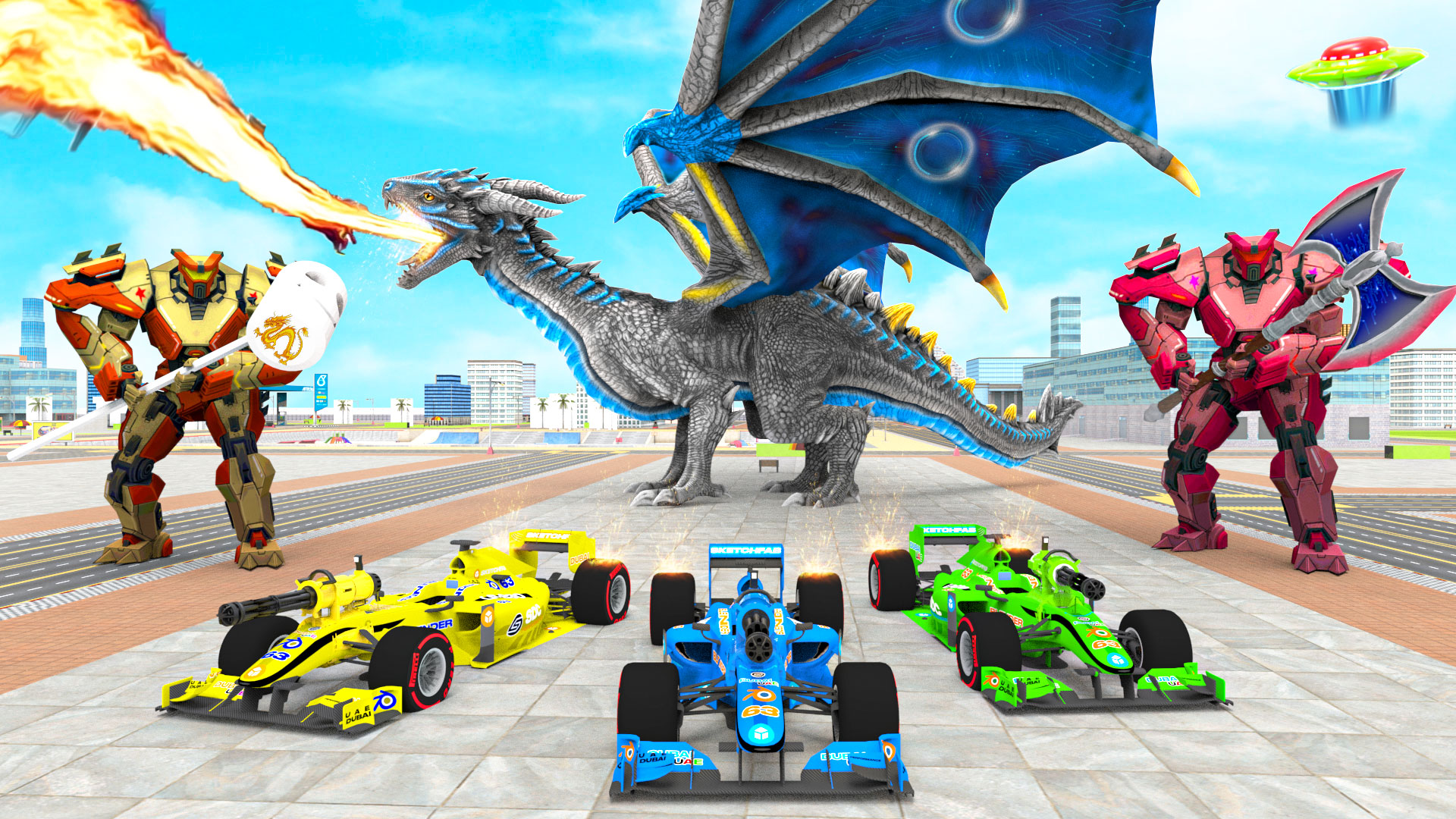 اسکرین شات 5 بازی Dragon Robot - Riding Extreme