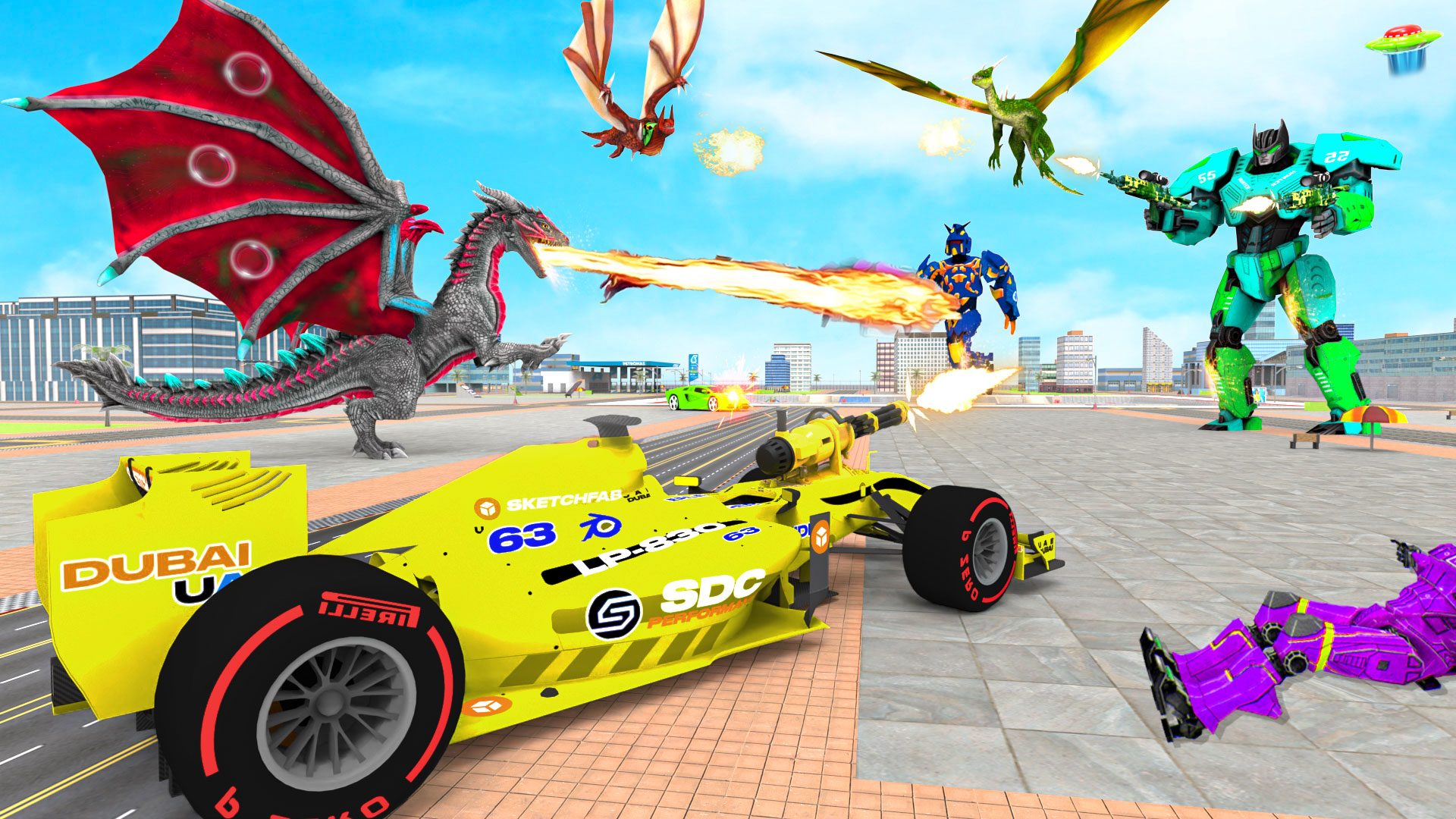اسکرین شات 3 بازی Dragon Robot - Riding Extreme