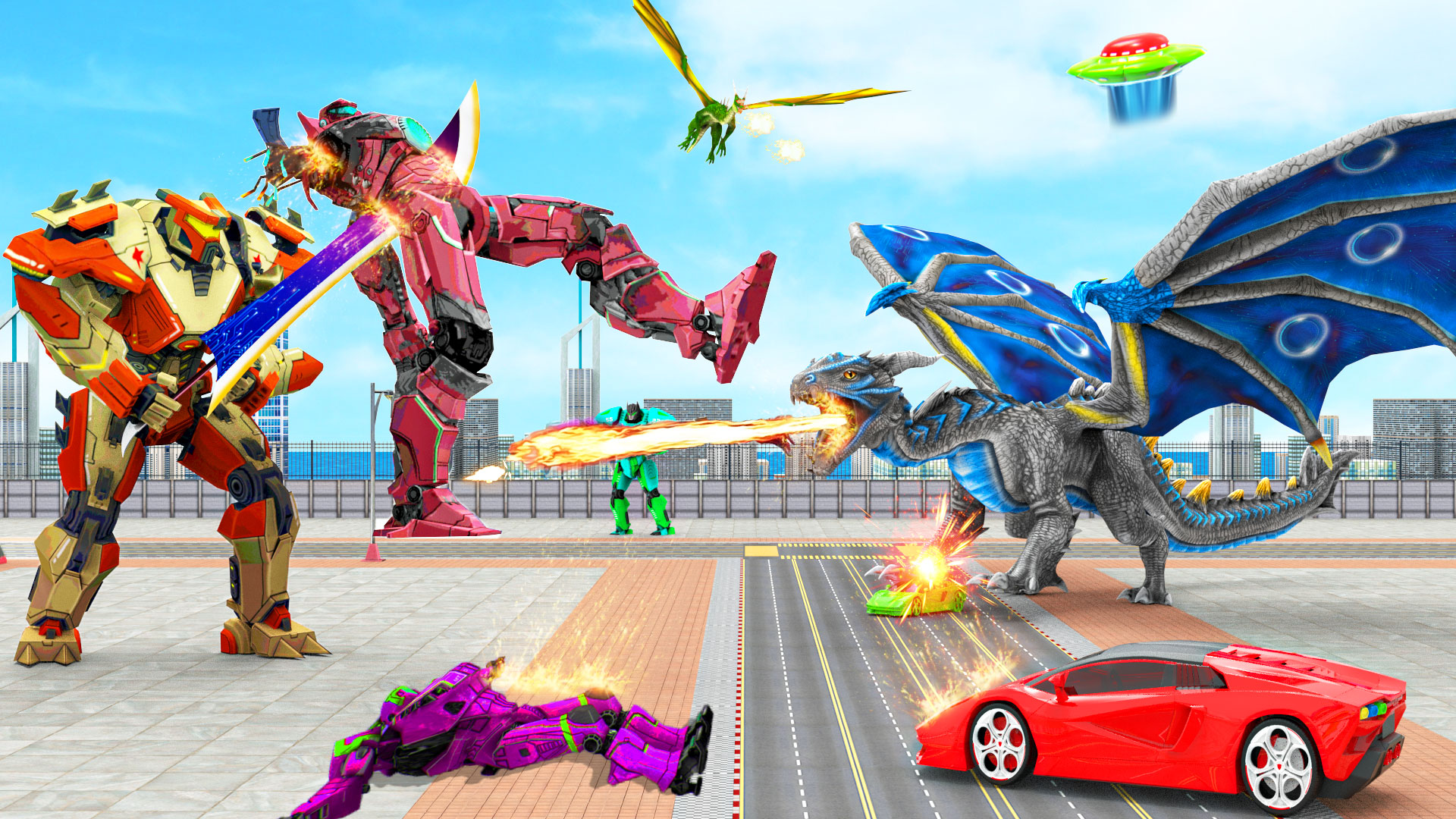 اسکرین شات 6 بازی Dragon Robot - Riding Extreme