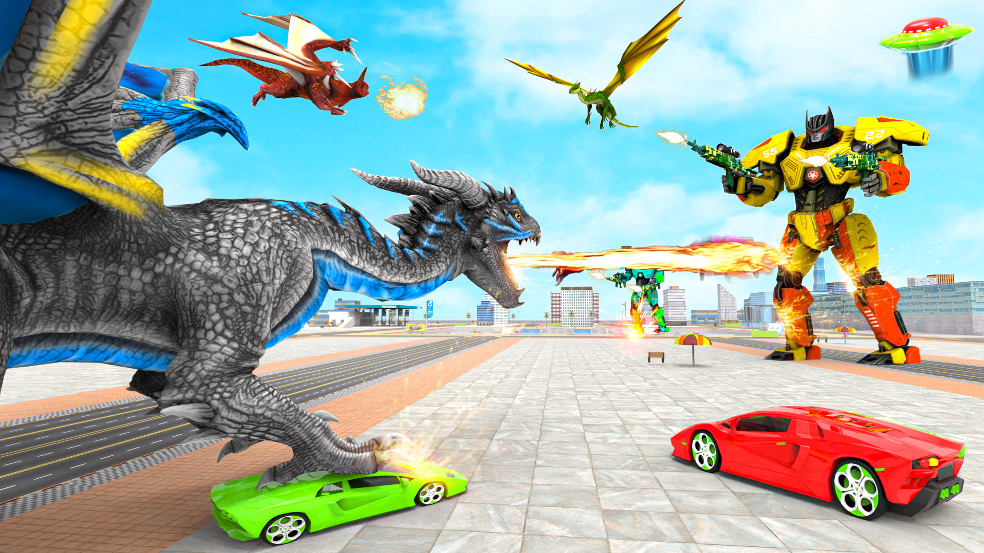 اسکرین شات 2 بازی Dragon Robot - Riding Extreme