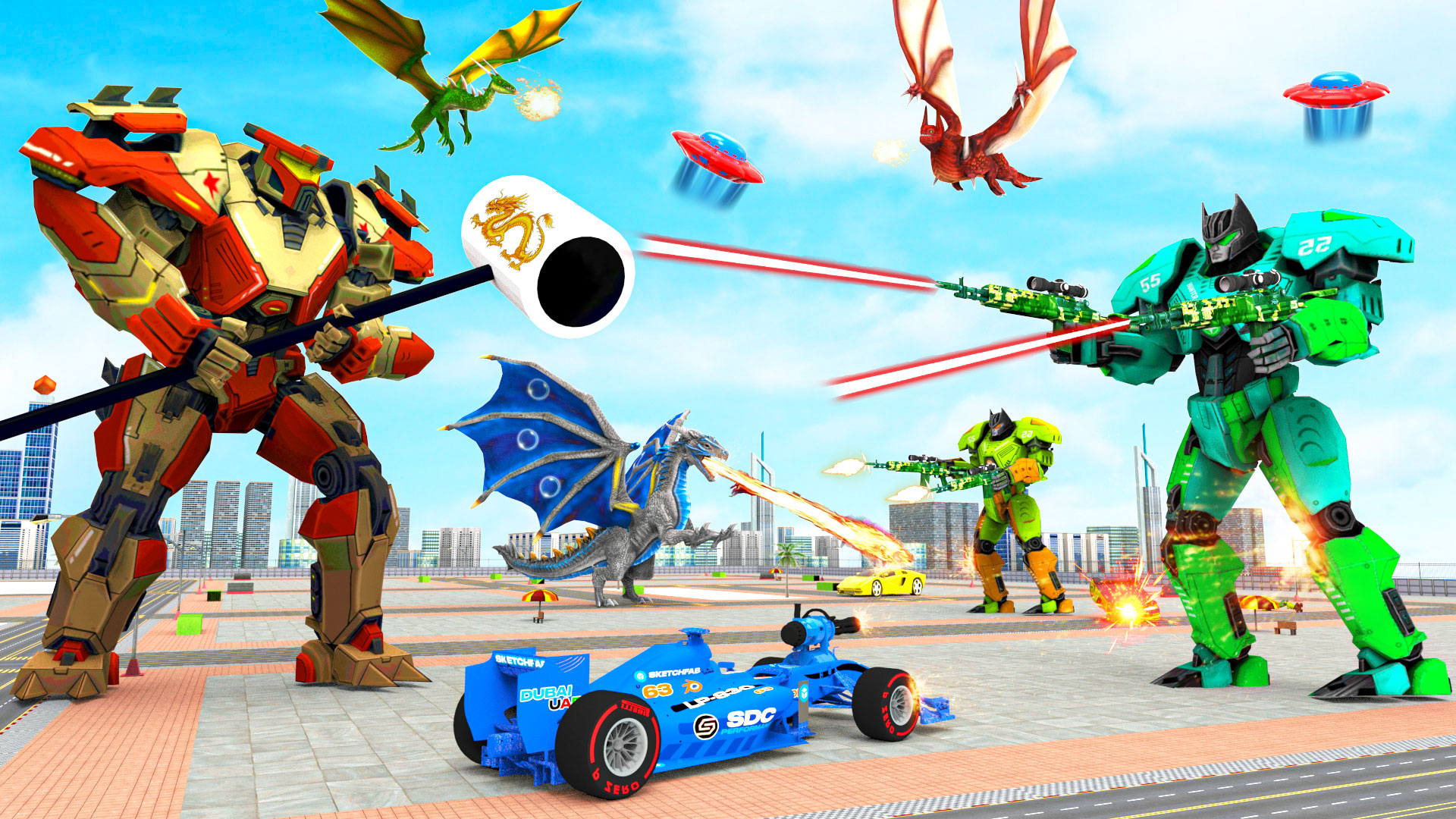 اسکرین شات 4 بازی Dragon Robot - Riding Extreme