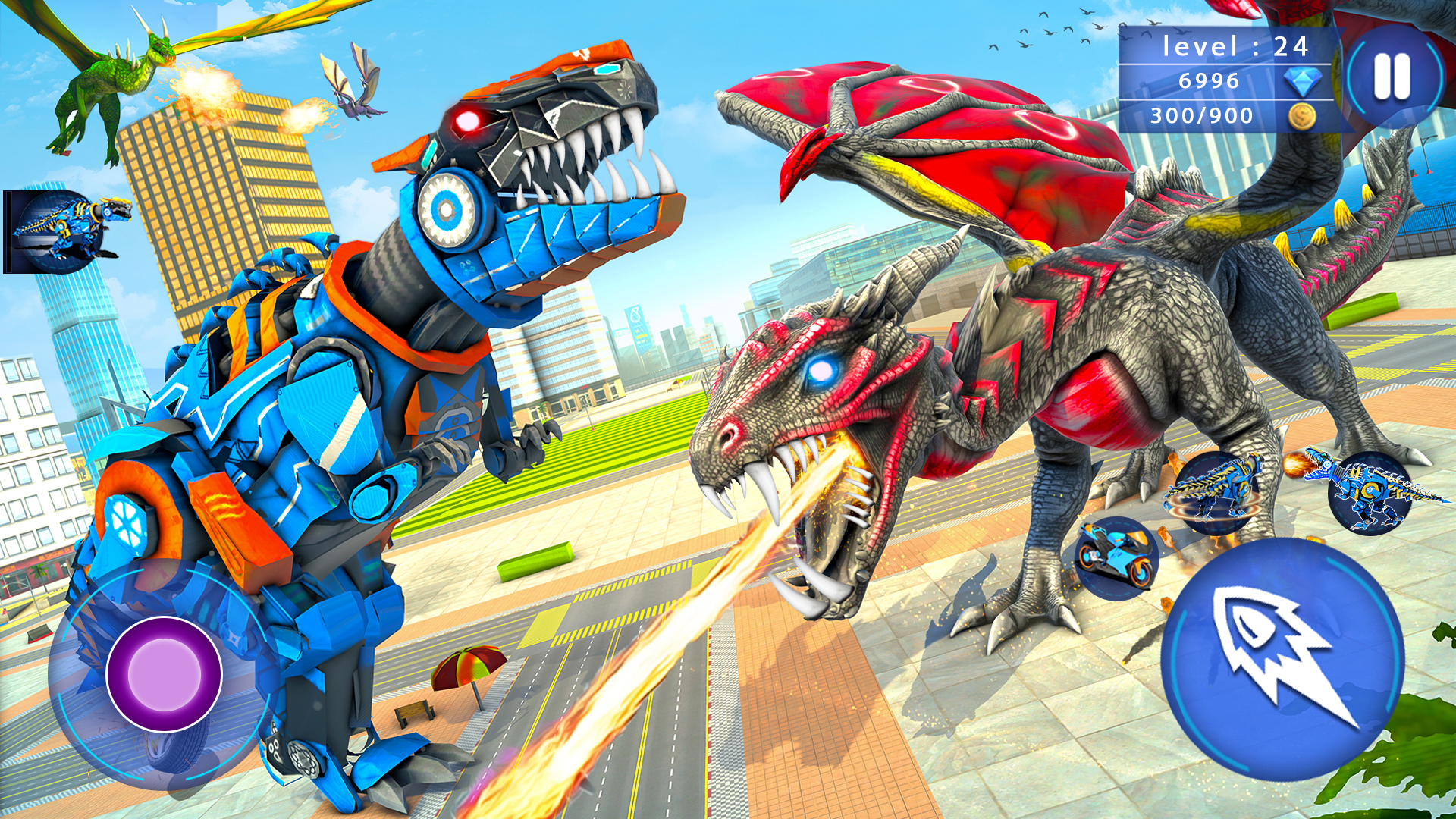 اسکرین شات 3 بازی Police Robot Car: Dino robots
