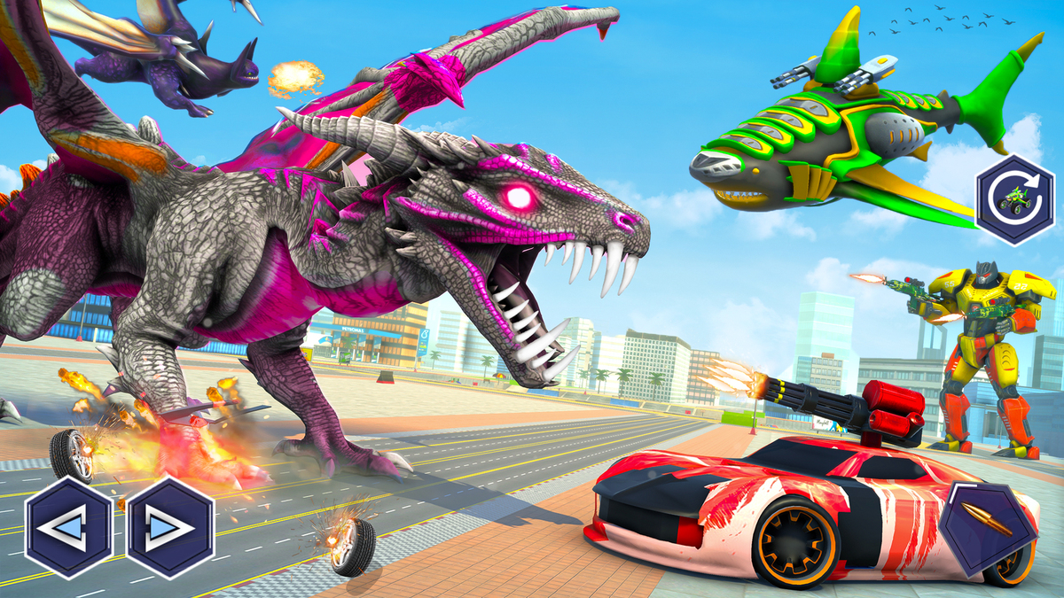اسکرین شات 4 بازی Shark Robot Car Transform Game