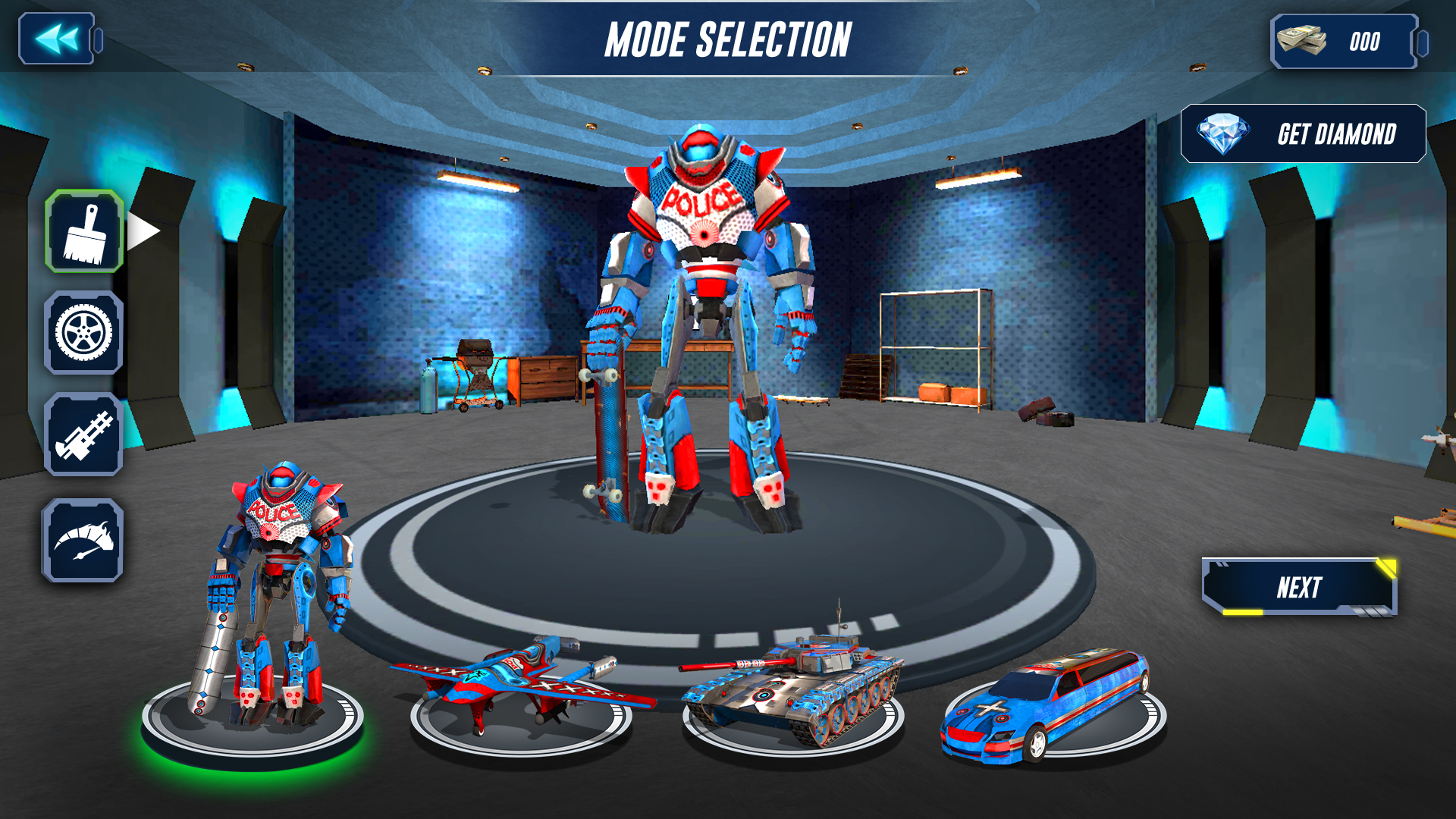 اسکرین شات 5 بازی Flying limo car: Police robots