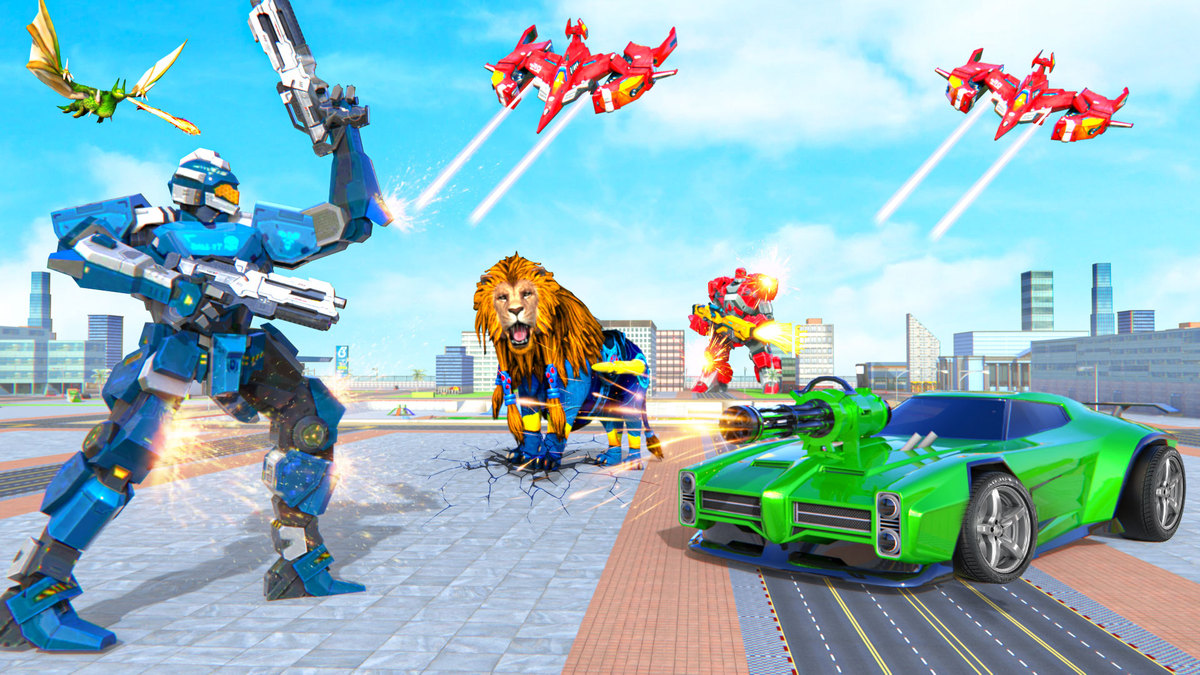 اسکرین شات 4 بازی Lion robot game - multi robots