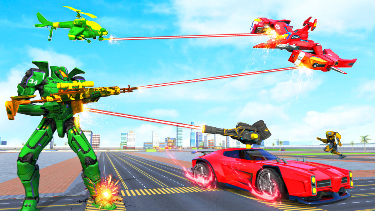 اسکرین شات 3 بازی Lion robot game - multi robots
