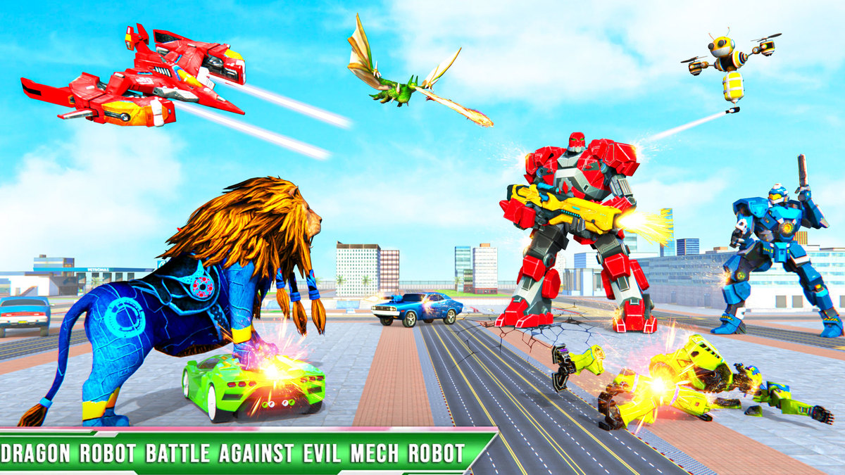 اسکرین شات 1 بازی Lion robot game - multi robots