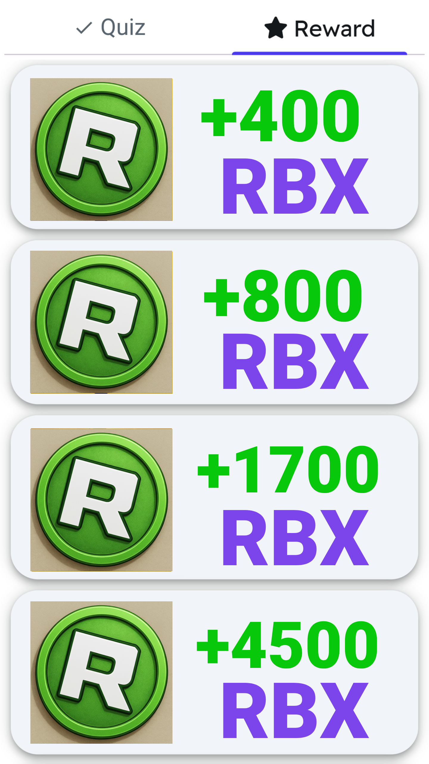 اسکرین شات 3 برنامه Reward Get RBX