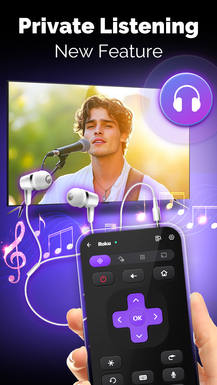اسکرین شات 3 برنامه TV Remote: Roku Remote Control