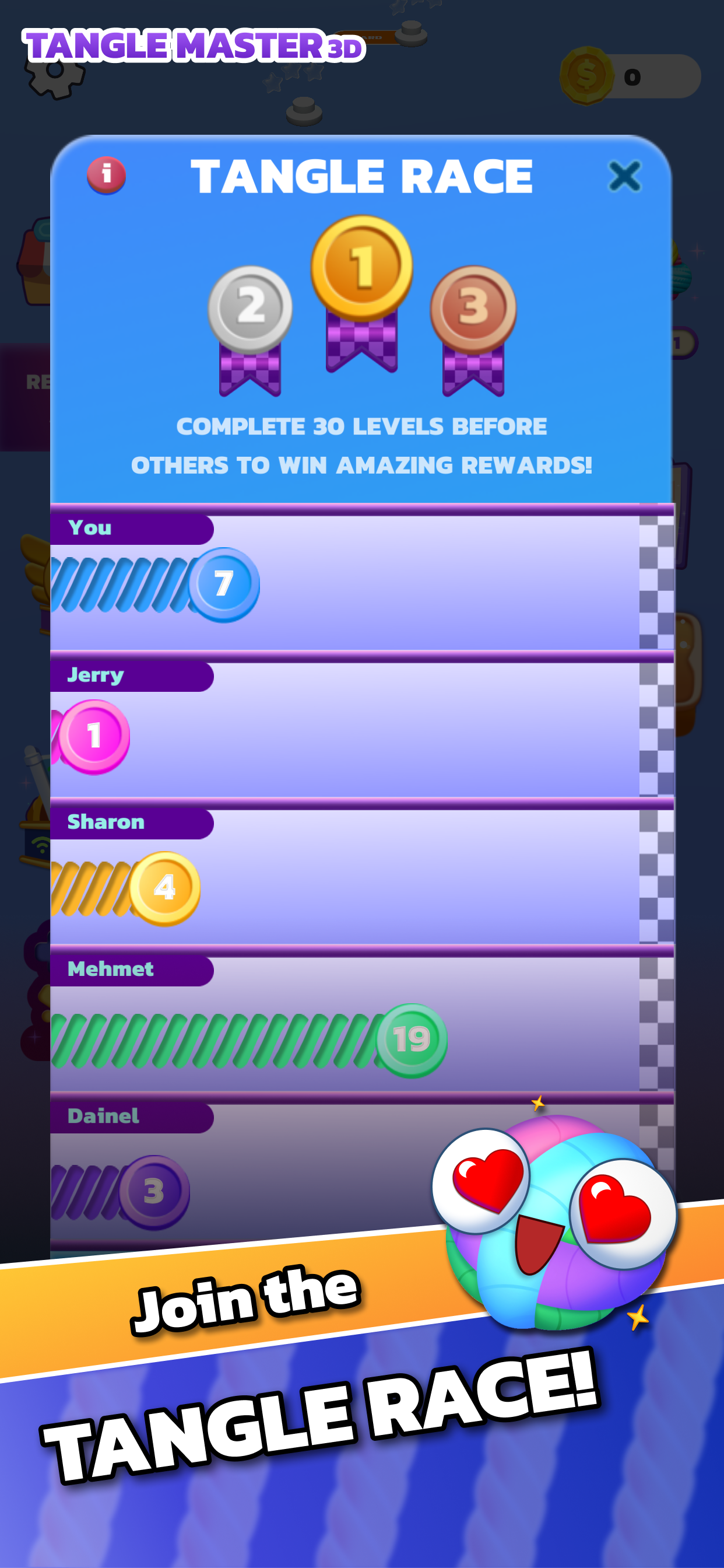 اسکرین شات 3 بازی Tangle Master 3D