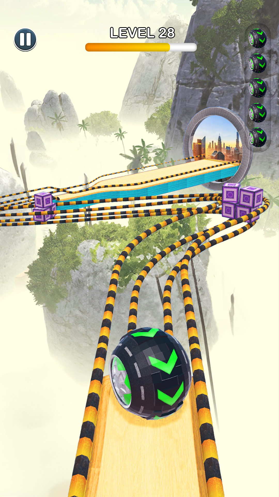 اسکرین شات 1 بازی Rolling Ball Sky Escape