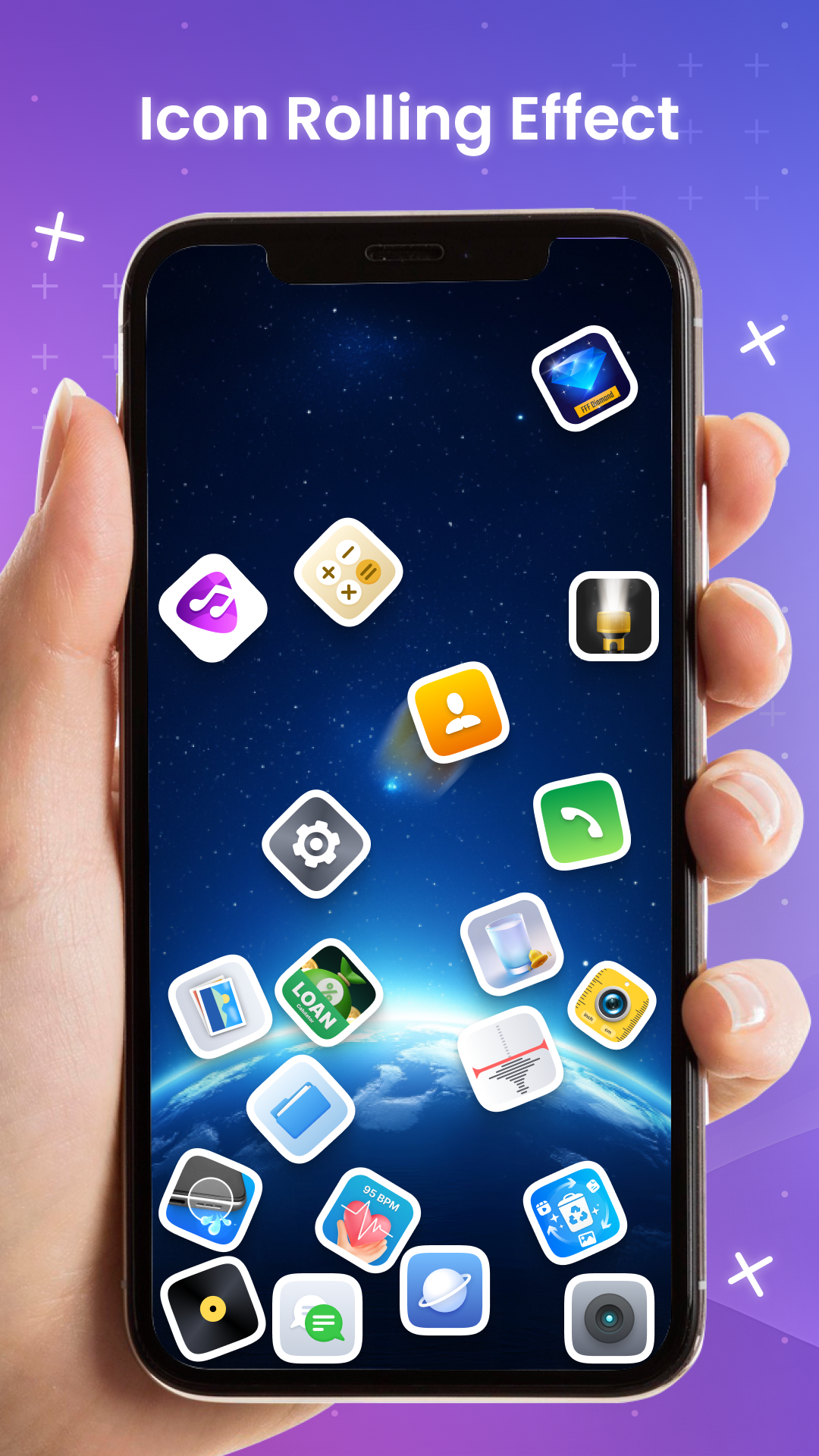 اسکرین شات 1 برنامه Icon Spinning: Change App Icon