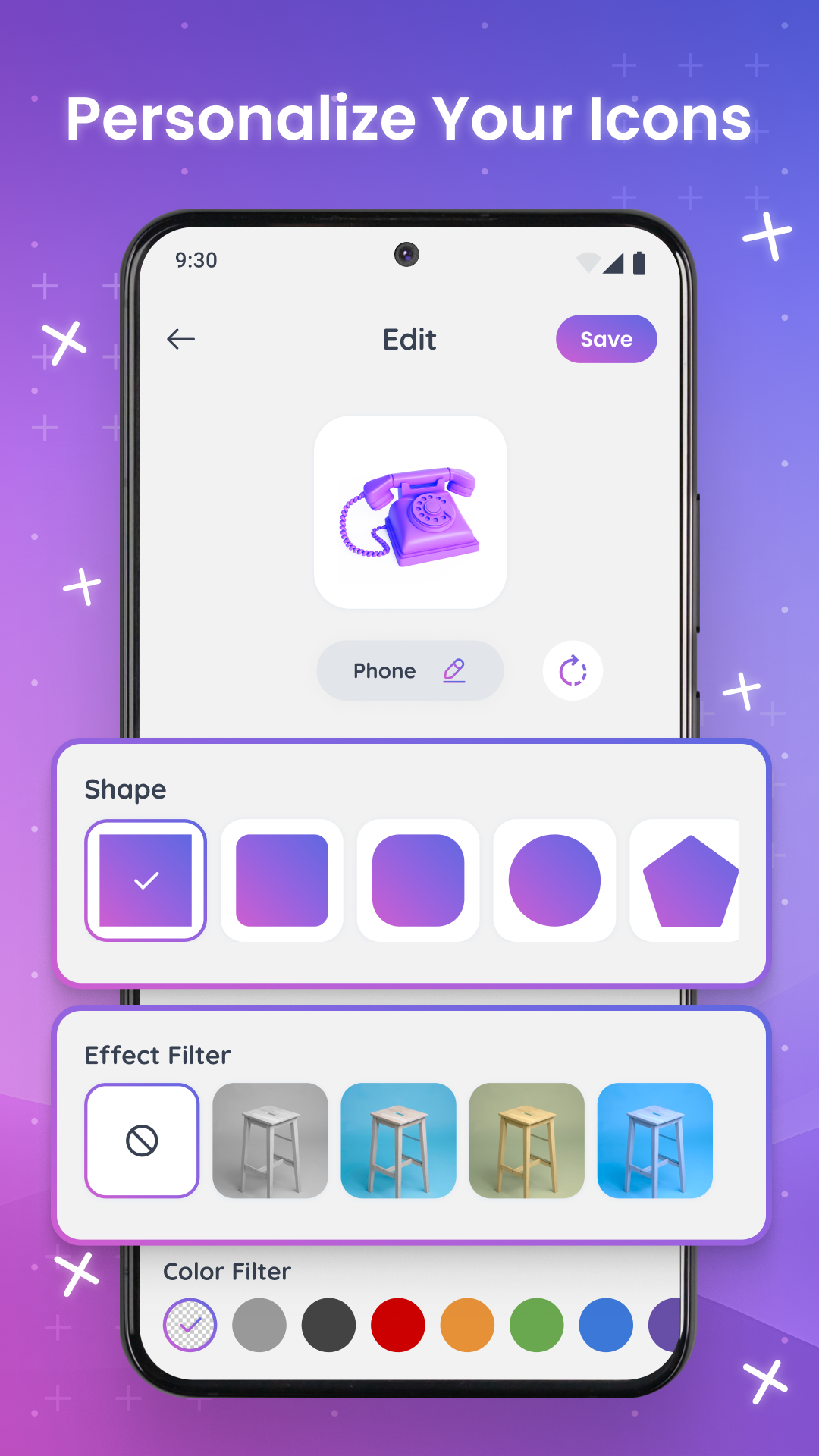 اسکرین شات 4 برنامه Icon Spinning: Change App Icon