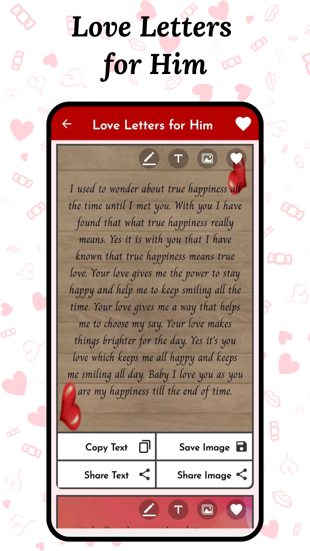 اسکرین شات 6 برنامه Love Letters & Love Messages