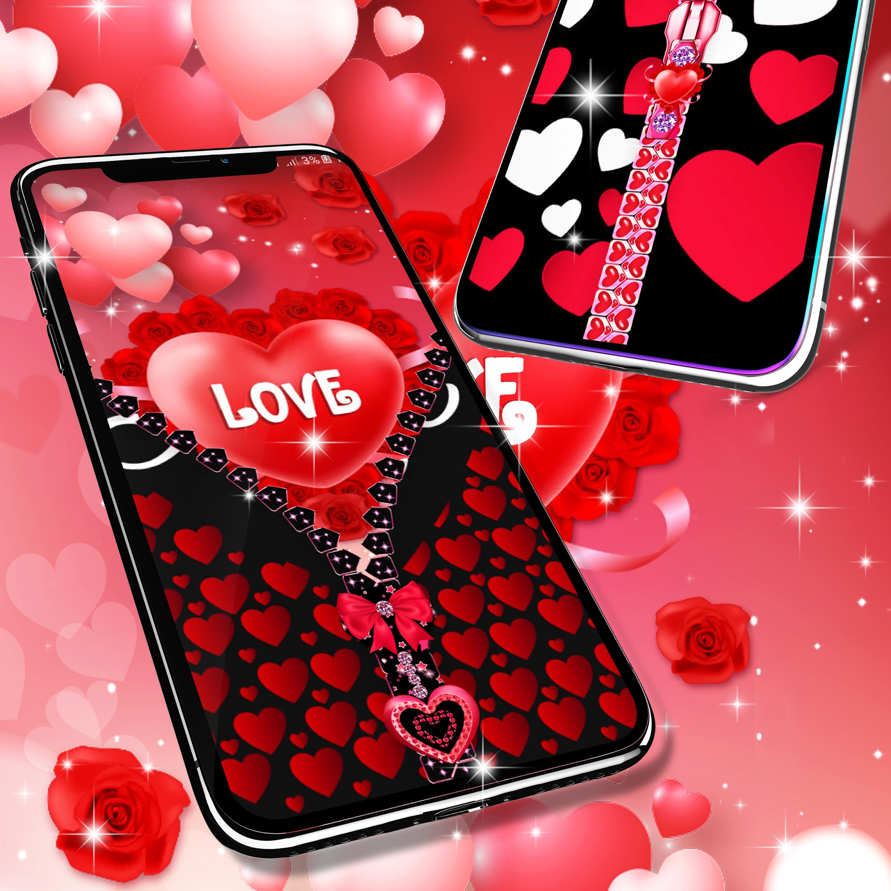 اسکرین شات 4 برنامه Romantic lock screen