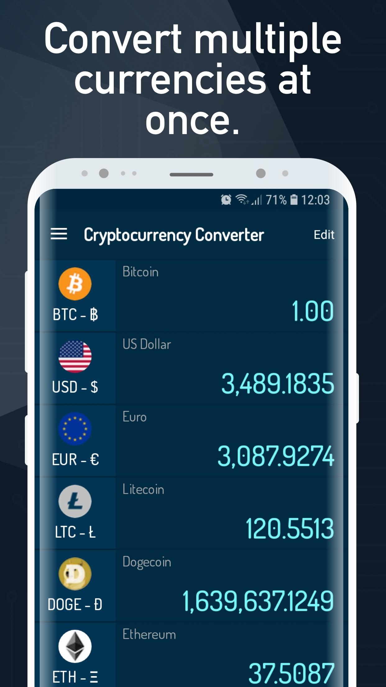 اسکرین شات 3 برنامه Cryptocurrency Rate Converter