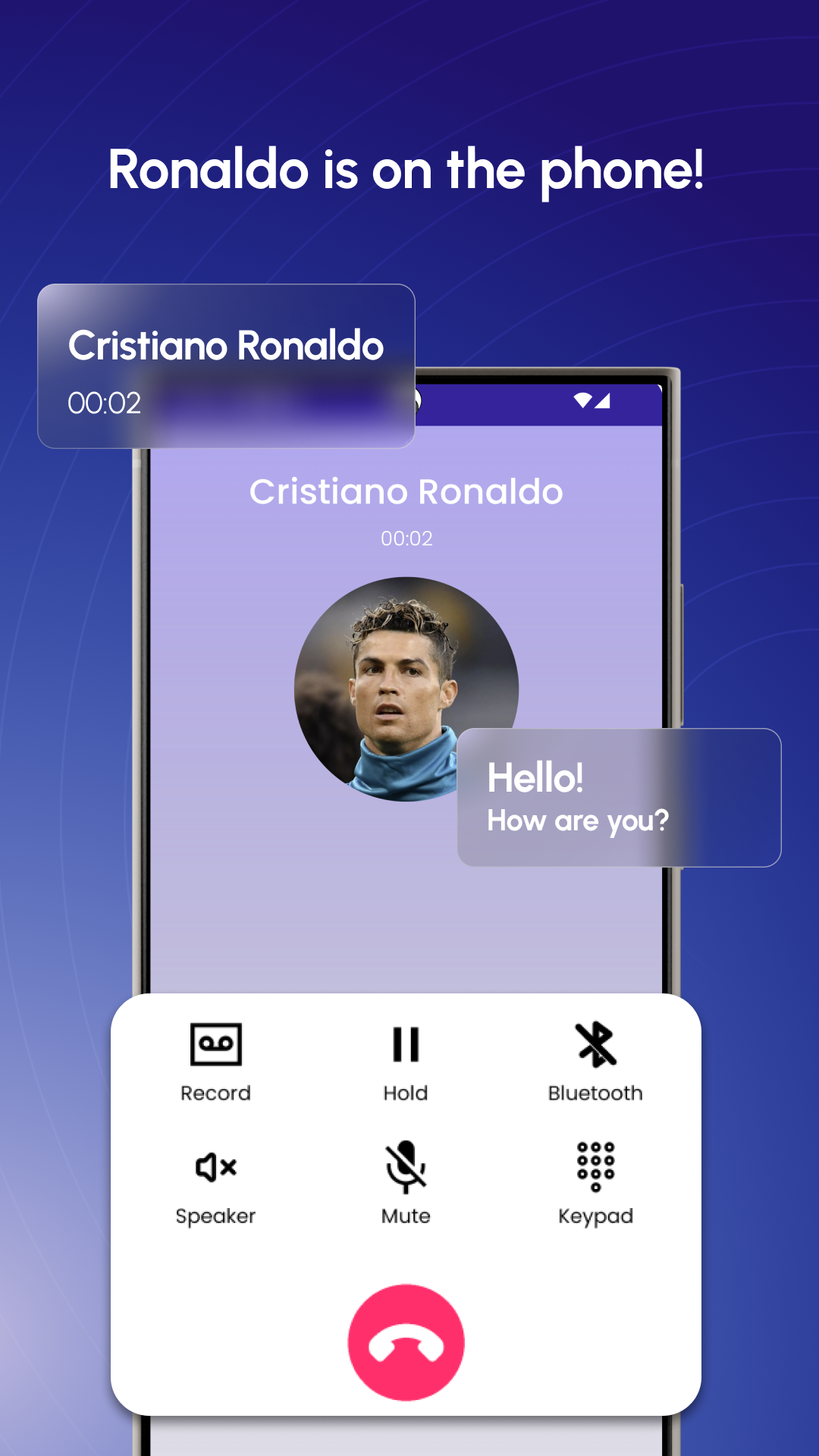 اسکرین شات 1 برنامه Cristiano Ronaldo Call & Chat