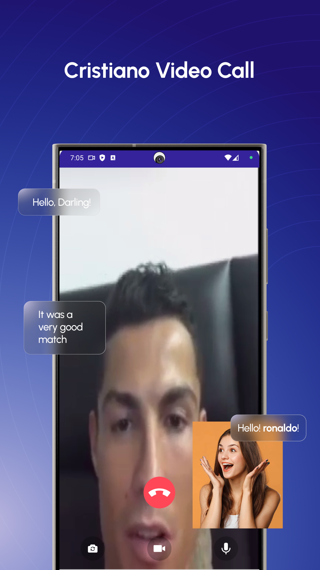 اسکرین شات 2 برنامه Cristiano Ronaldo Call & Chat