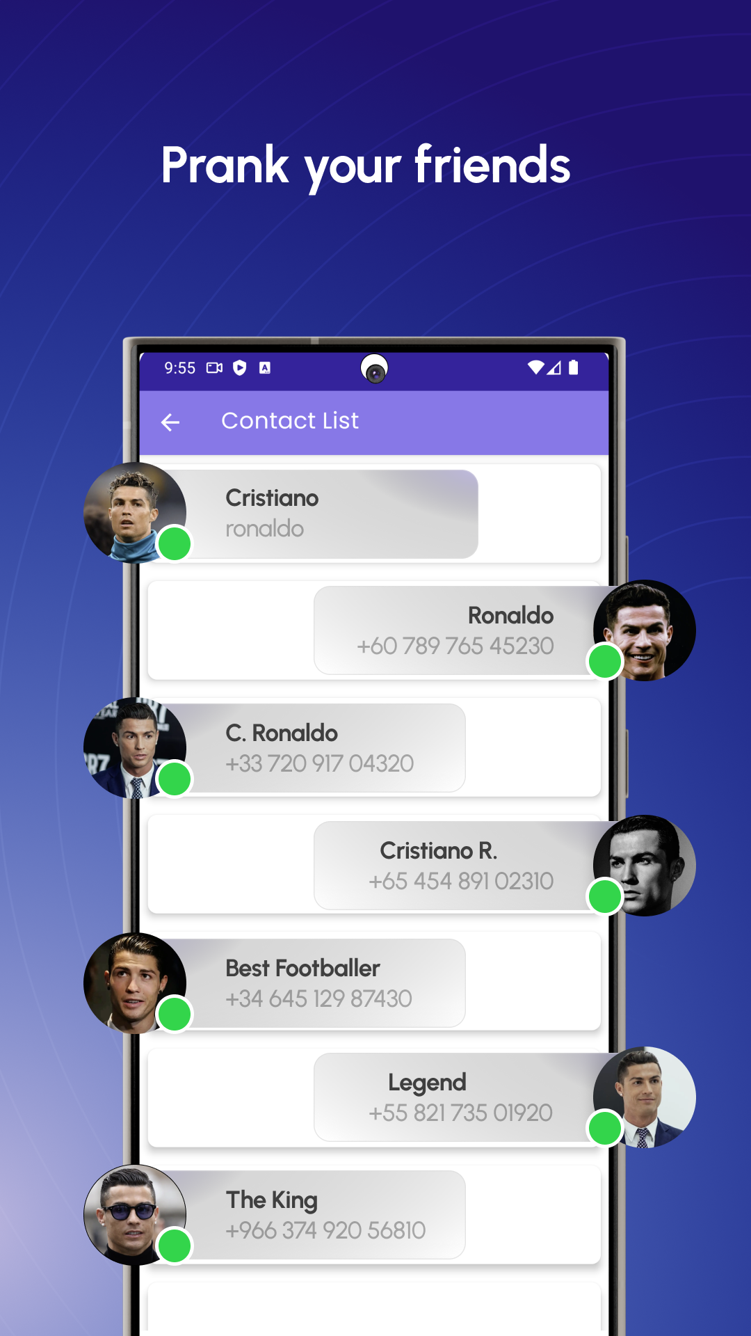 اسکرین شات 5 برنامه Cristiano Ronaldo Call & Chat