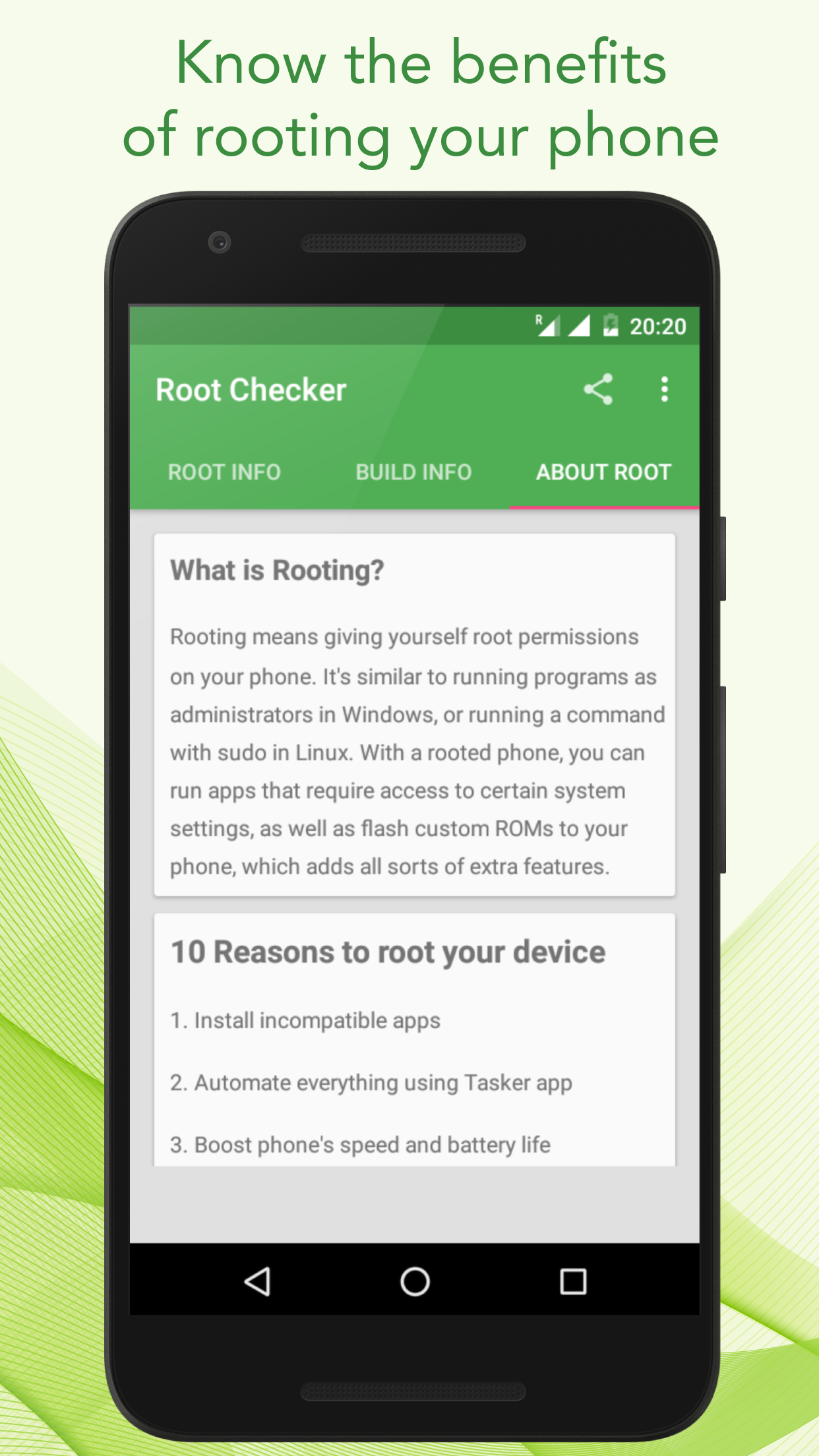 اسکرین شات 3 برنامه Root Checker