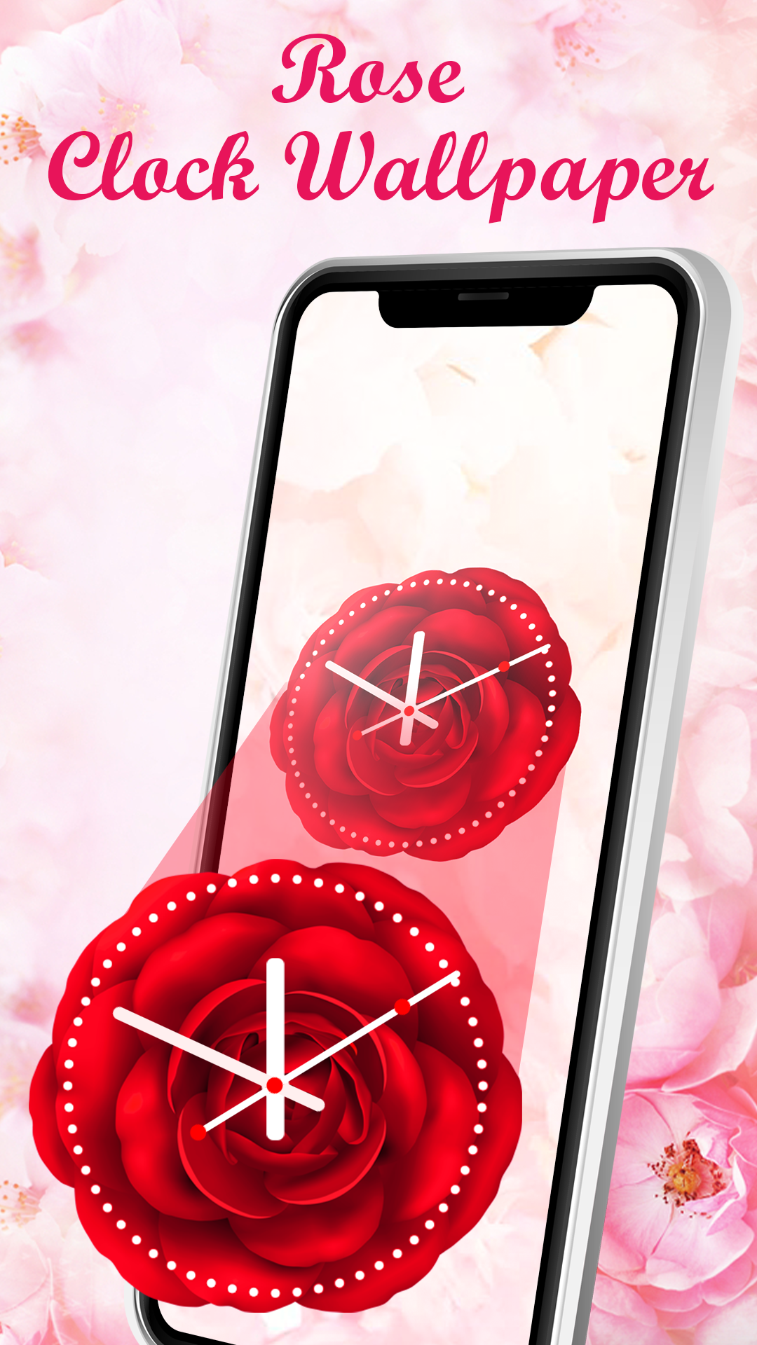 اسکرین شات 4 برنامه Rose Clock Live Rose Wallpaper