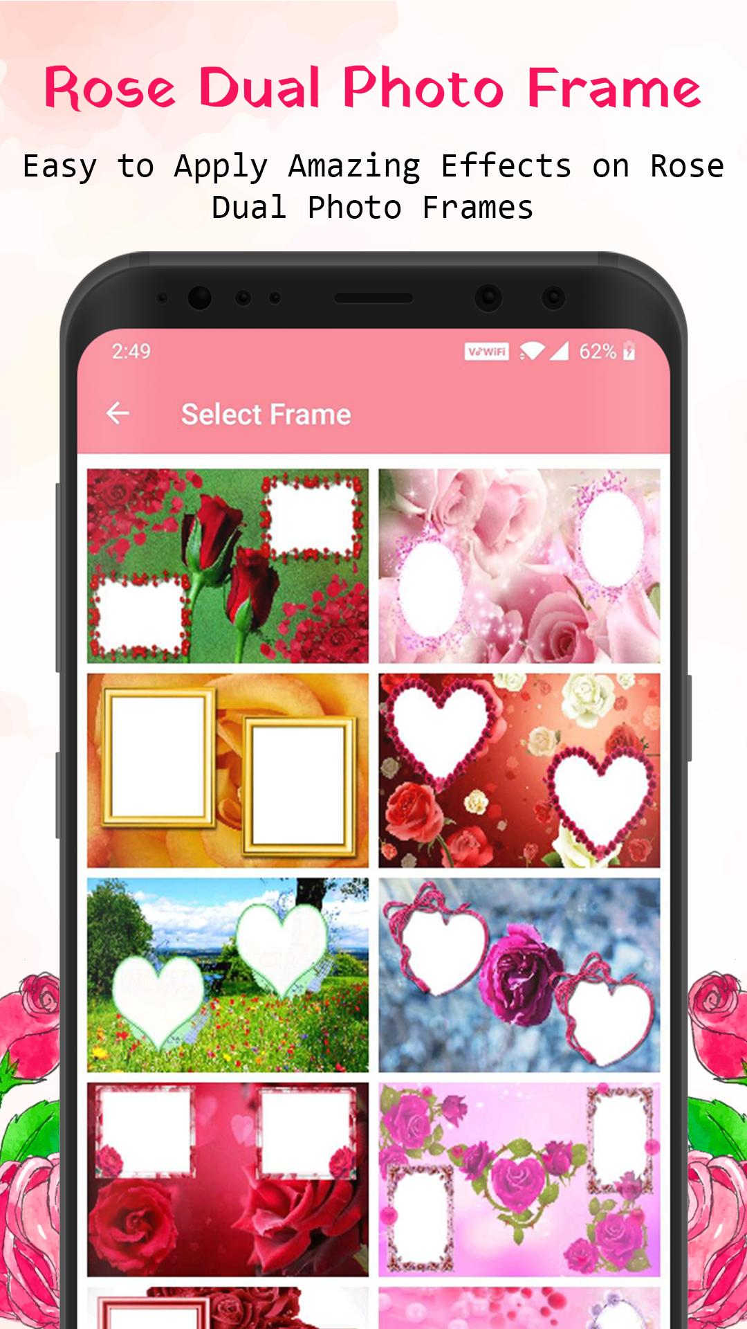 اسکرین شات 2 برنامه Rose Dual Photo Frame