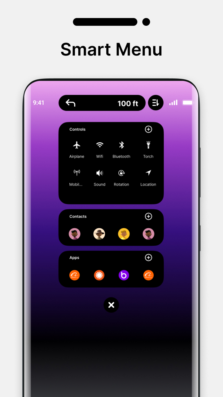 اسکرین شات 2 برنامه Dynamic Notification Island