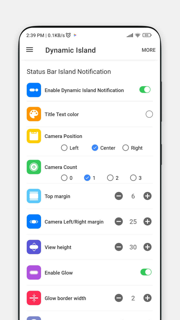 اسکرین شات 8 برنامه Dynamic Notification Island