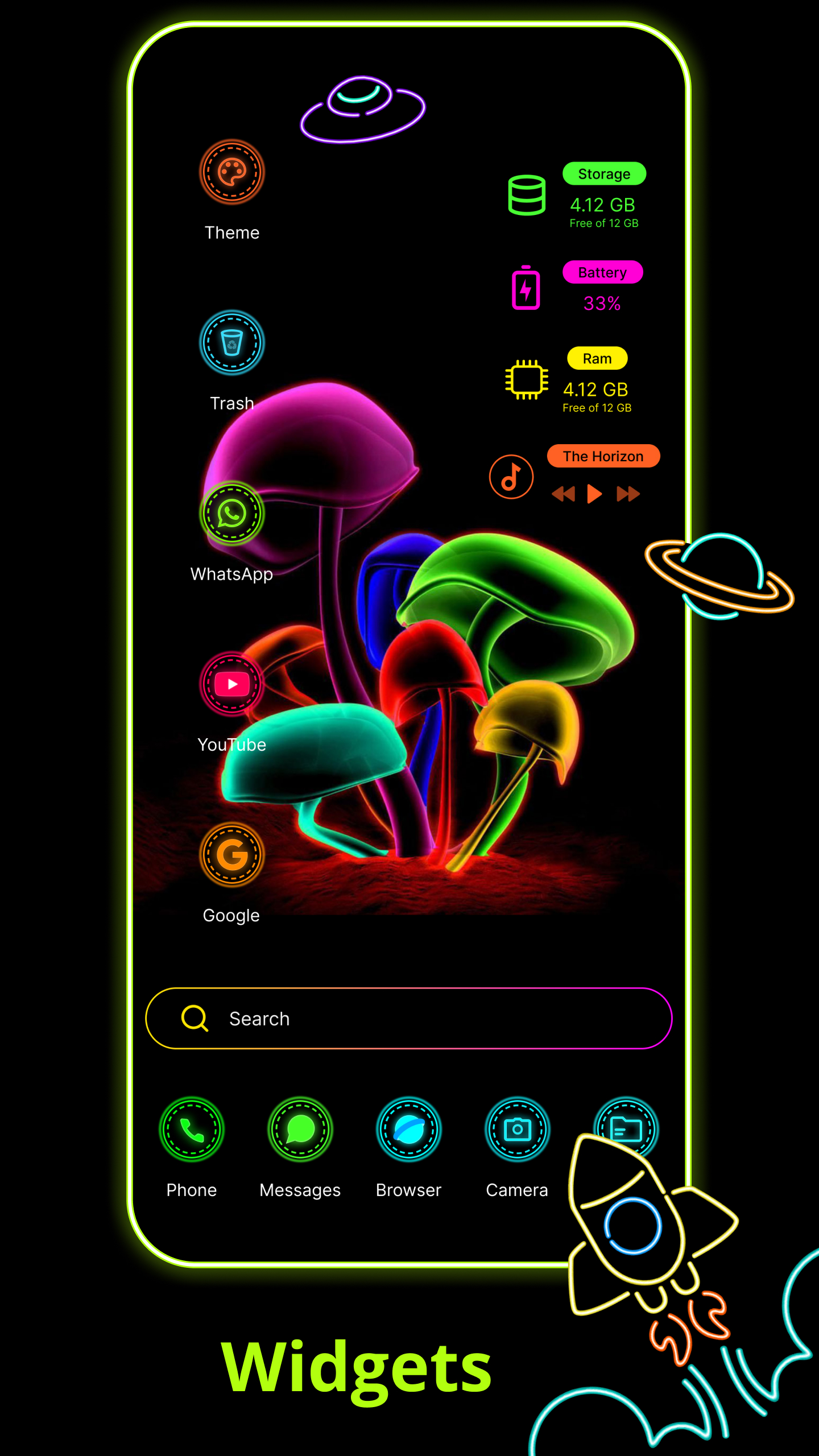 اسکرین شات 4 برنامه Neon Launcher