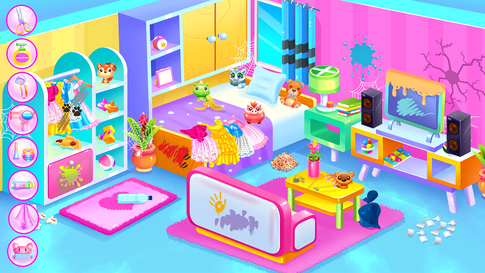 اسکرین شات 2 برنامه Candy House Cleaning