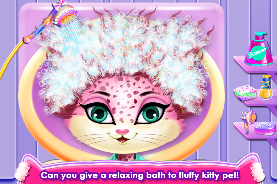 اسکرین شات 5 برنامه Fluffy Kitty Hair Salon