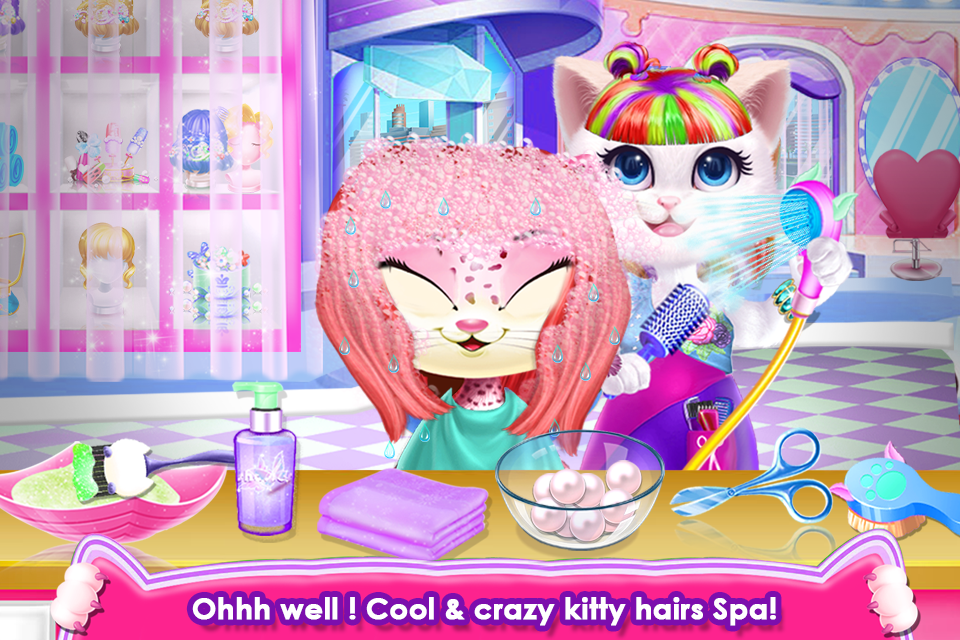 اسکرین شات 4 برنامه Fluffy Kitty Hair Salon