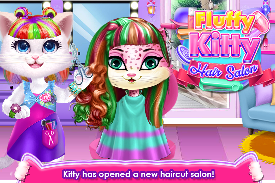 اسکرین شات 3 برنامه Fluffy Kitty Hair Salon