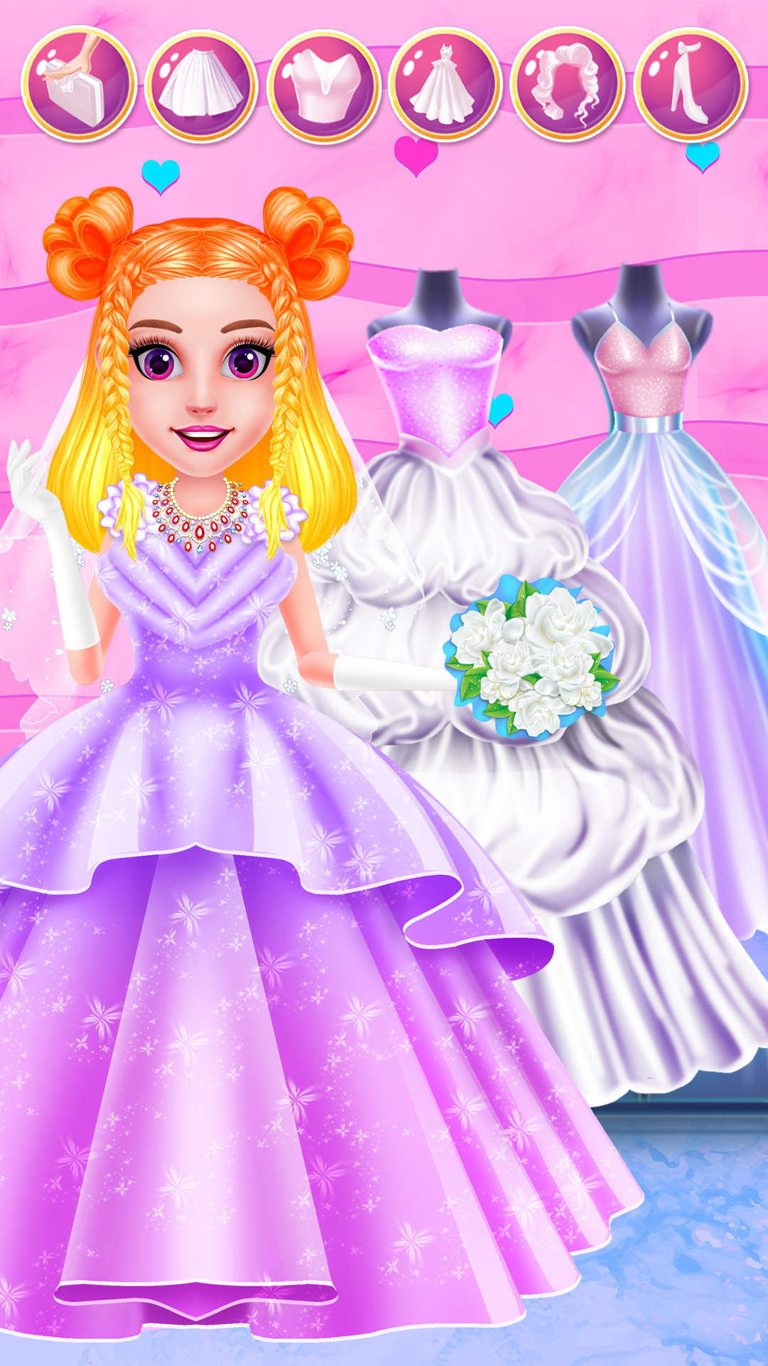 اسکرین شات 1 برنامه Princess at Wedding Hair Salon