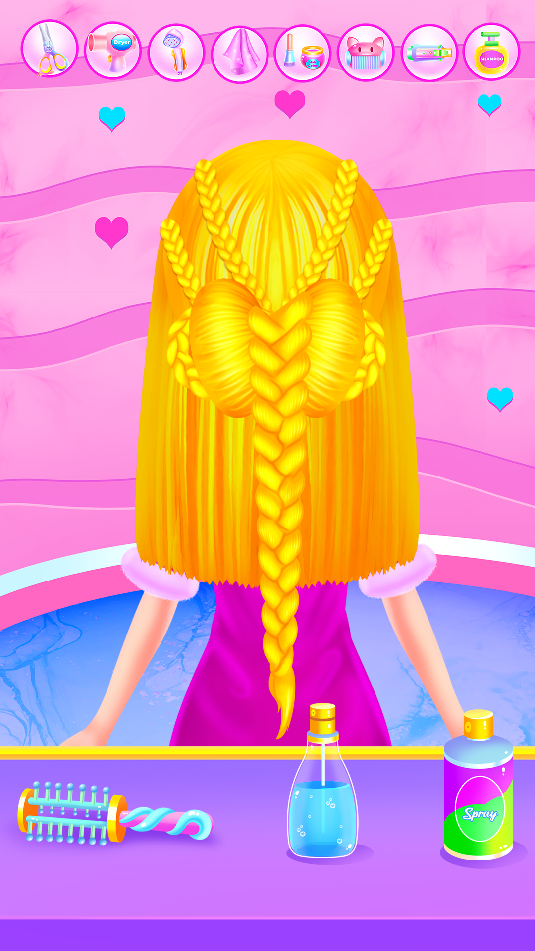 اسکرین شات 4 برنامه Princess at Wedding Hair Salon