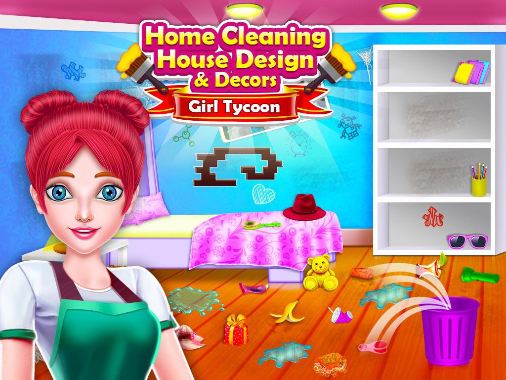 اسکرین شات 1 برنامه Big House Cleaning Girls Games