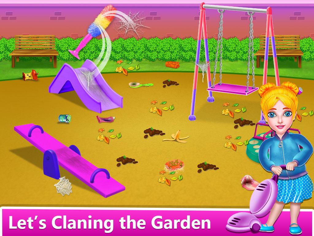 اسکرین شات 5 برنامه Big House Cleaning Girls Games