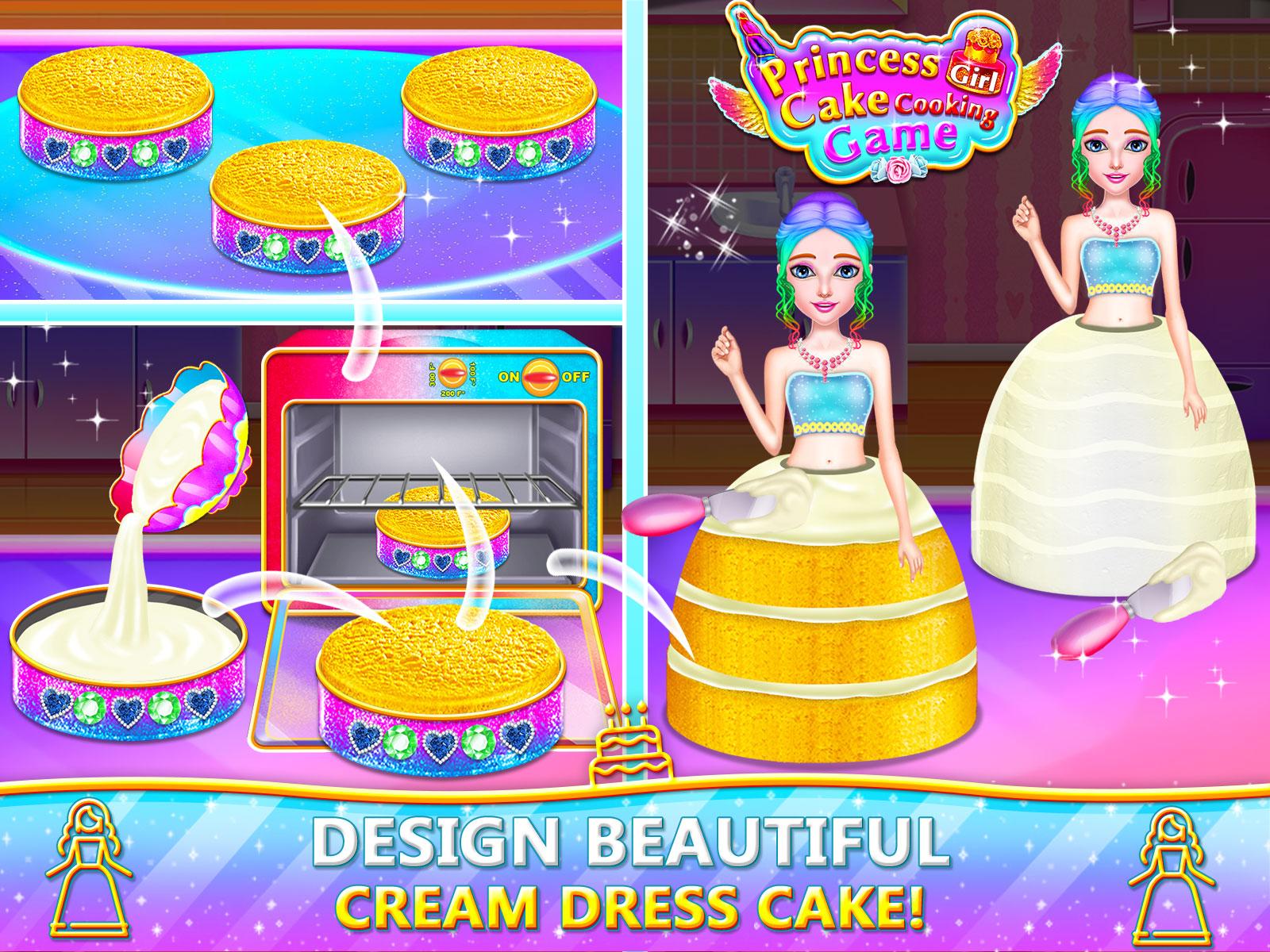 اسکرین شات 2 برنامه Princess Cake Cooking Games
