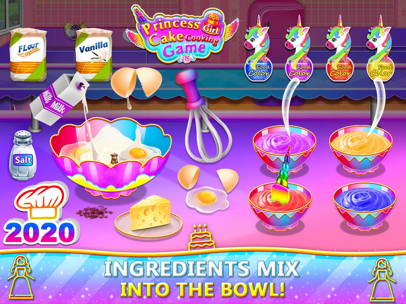 اسکرین شات 4 برنامه Princess Cake Cooking Games