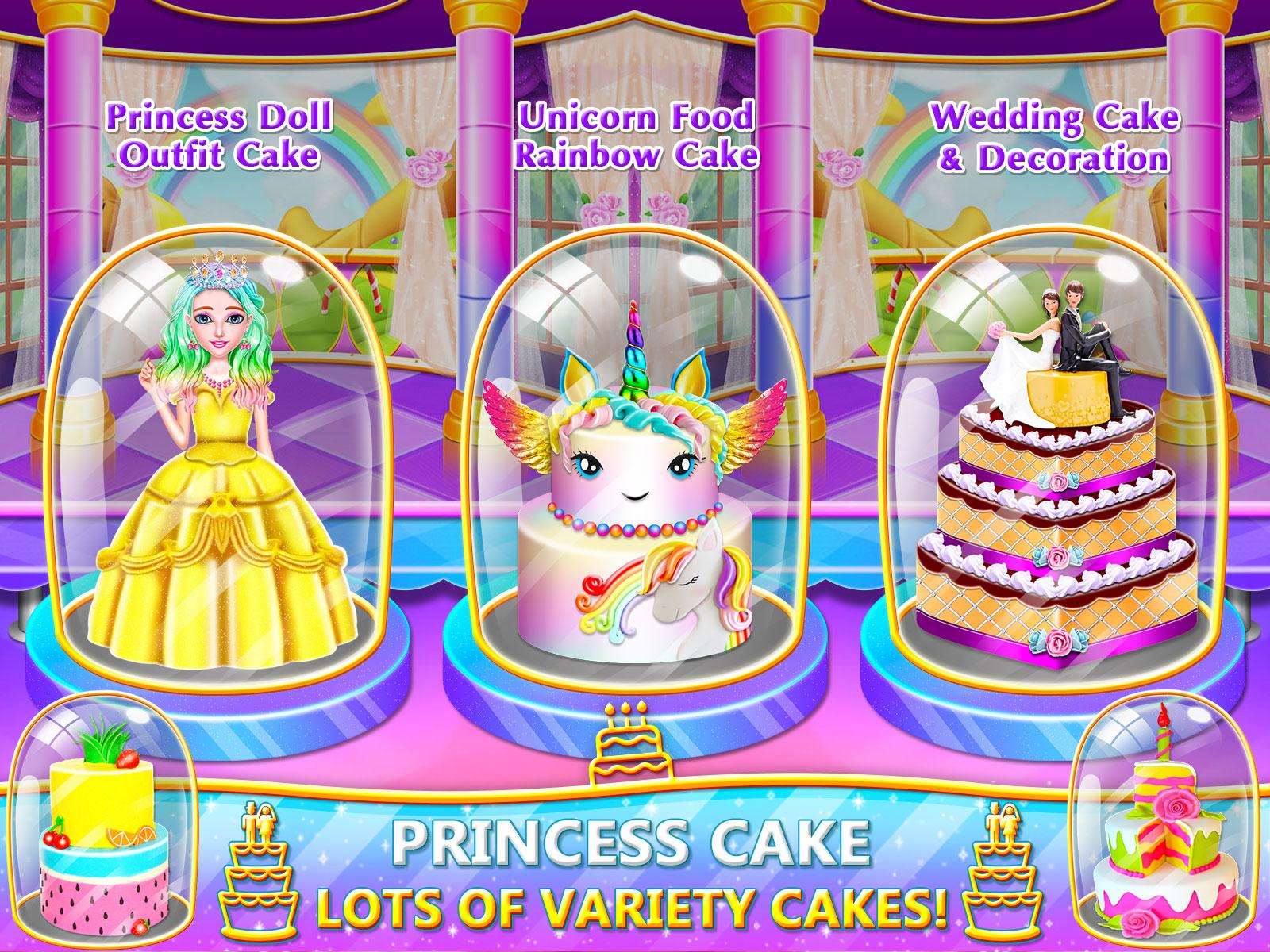 اسکرین شات 1 برنامه Princess Cake Cooking Games