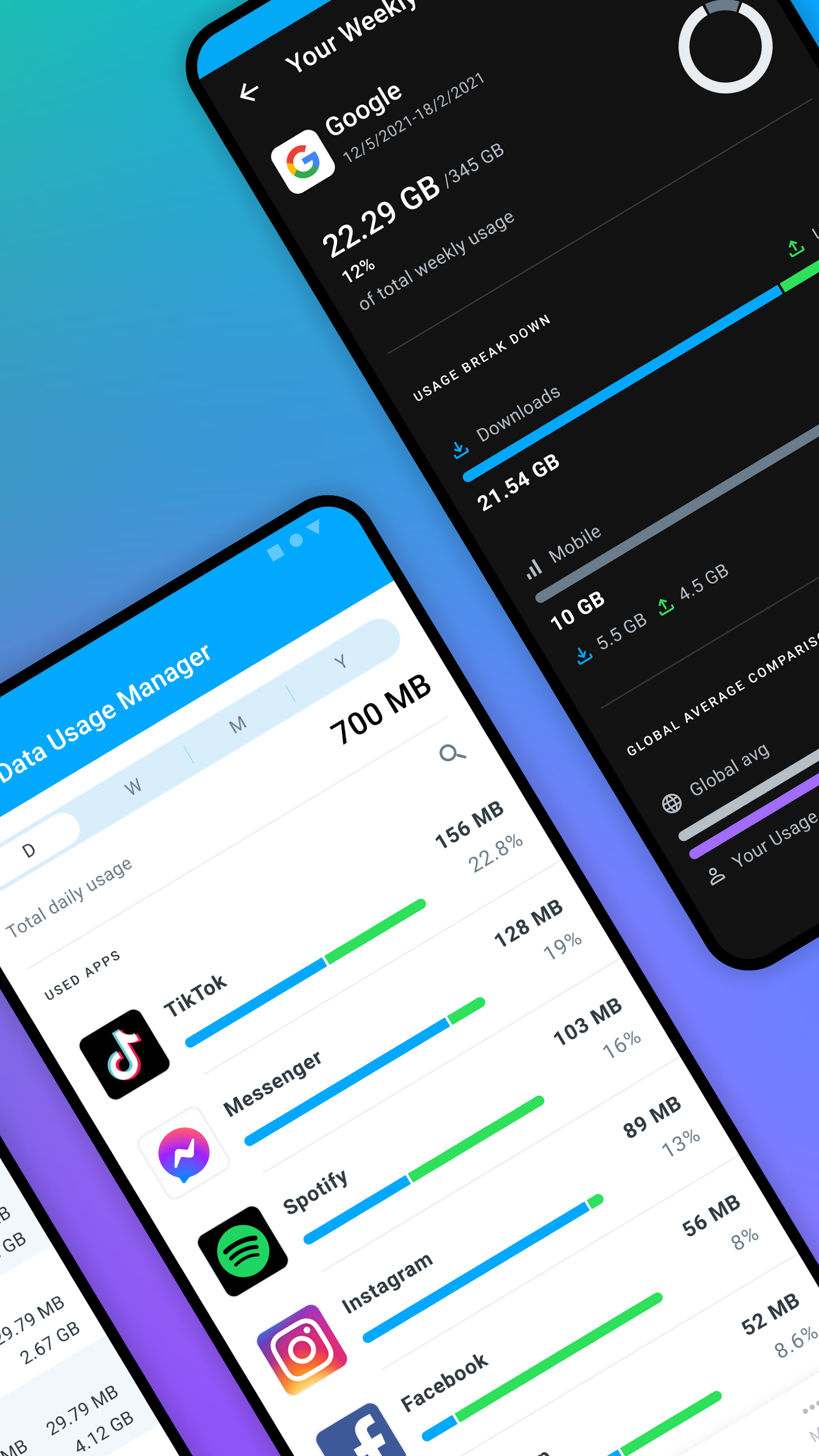 اسکرین شات 2 برنامه Data Usage Manager & Monitor